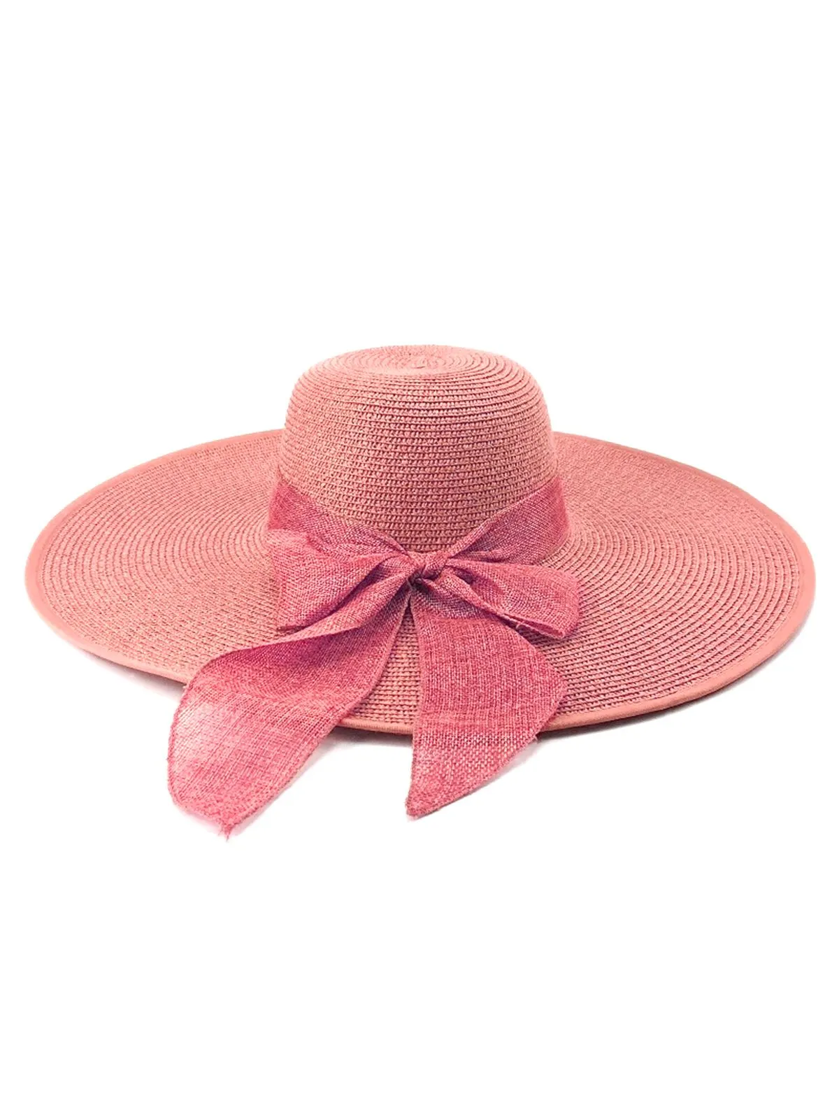 Ribbon Wide Brim Raffia Sun Hat sold by Retro Stage product image thumbnail 2