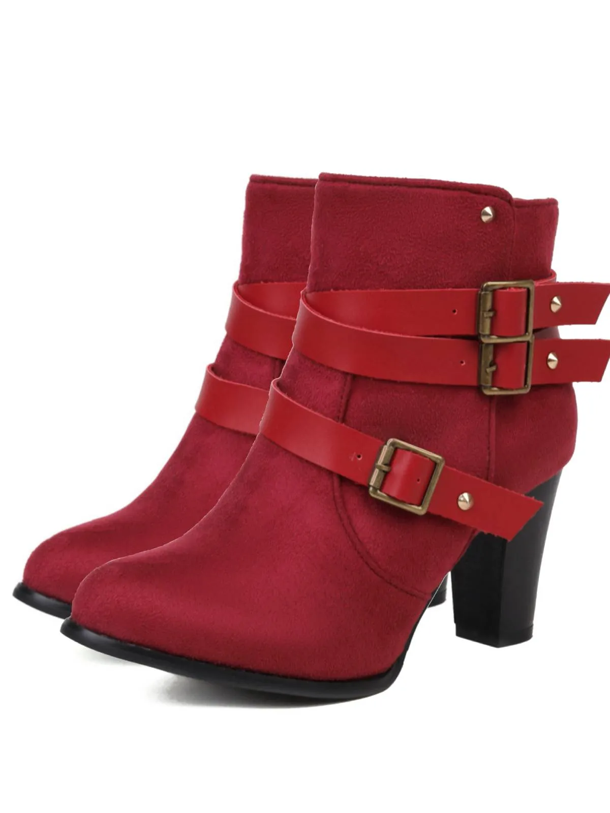 Retro Leather Belt Suede High Heel Shoes sold by Retro Stage product image thumbnail 2