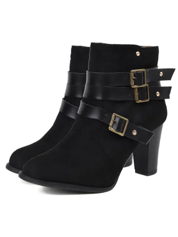 Retro Leather Belt Suede High Heel Shoes sold by Retro Stage