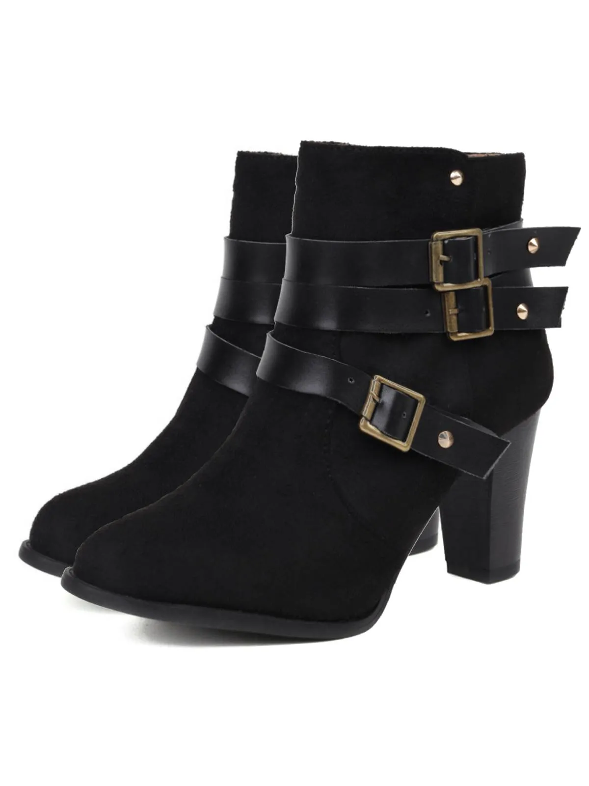 Retro Leather Belt Suede High Heel Shoes sold by Retro Stage