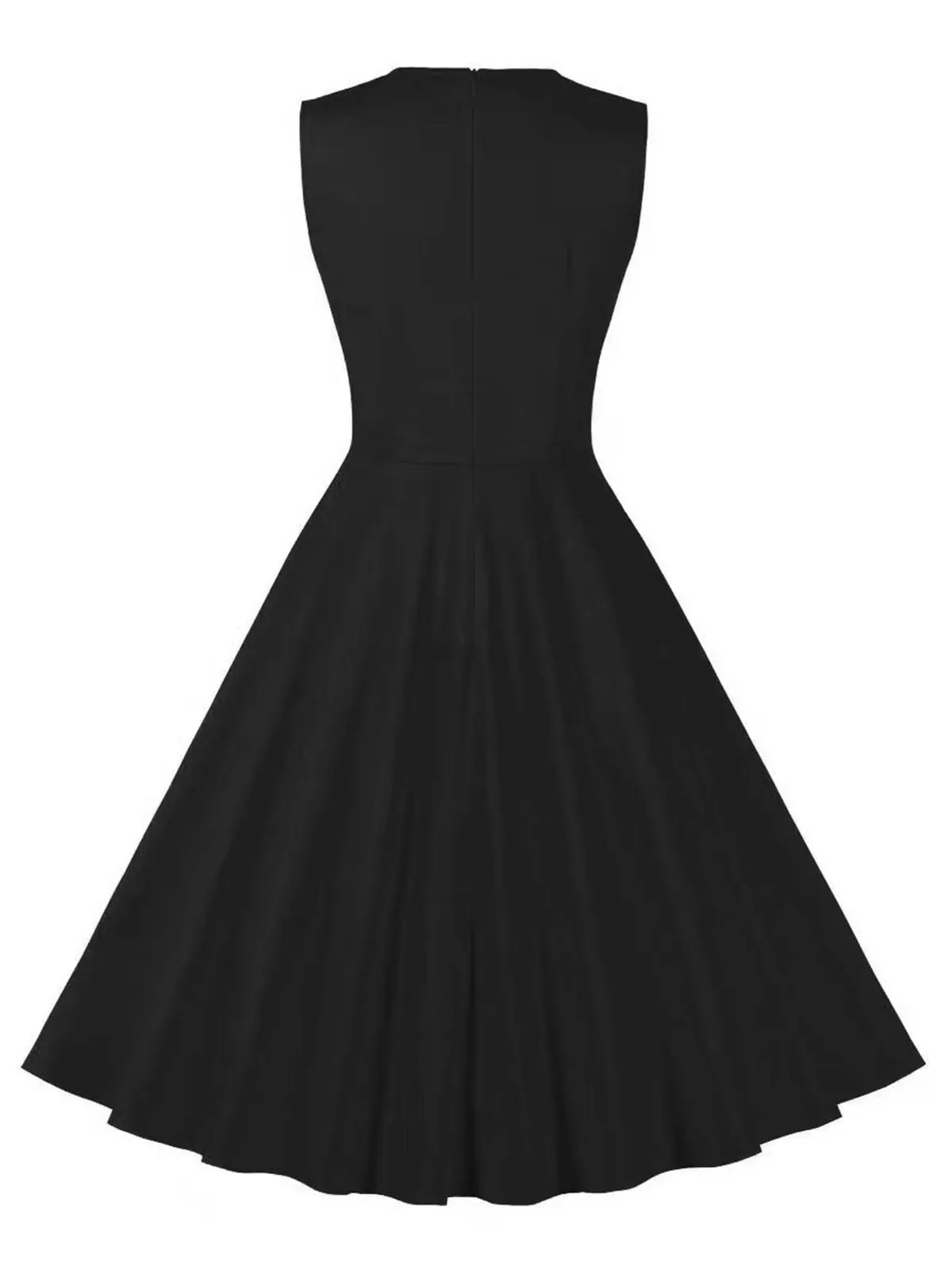 Red & Black 1950s Plaid V-Neck Dress sold by Retro Stage product image thumbnail 4