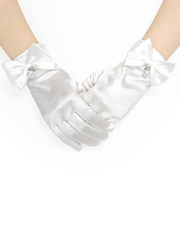 Vintage Pearl Bow Decor Exquisite Gloves sold by Retro Stage