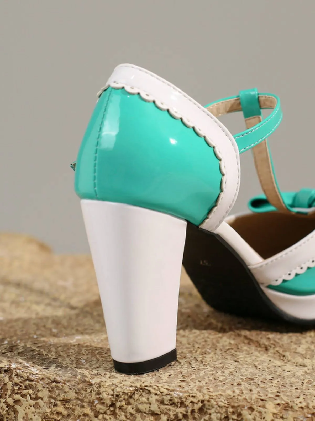 Bowknot Chunky Heels Mary Jane Shoes sold by Retro Stage product image thumbnail 4