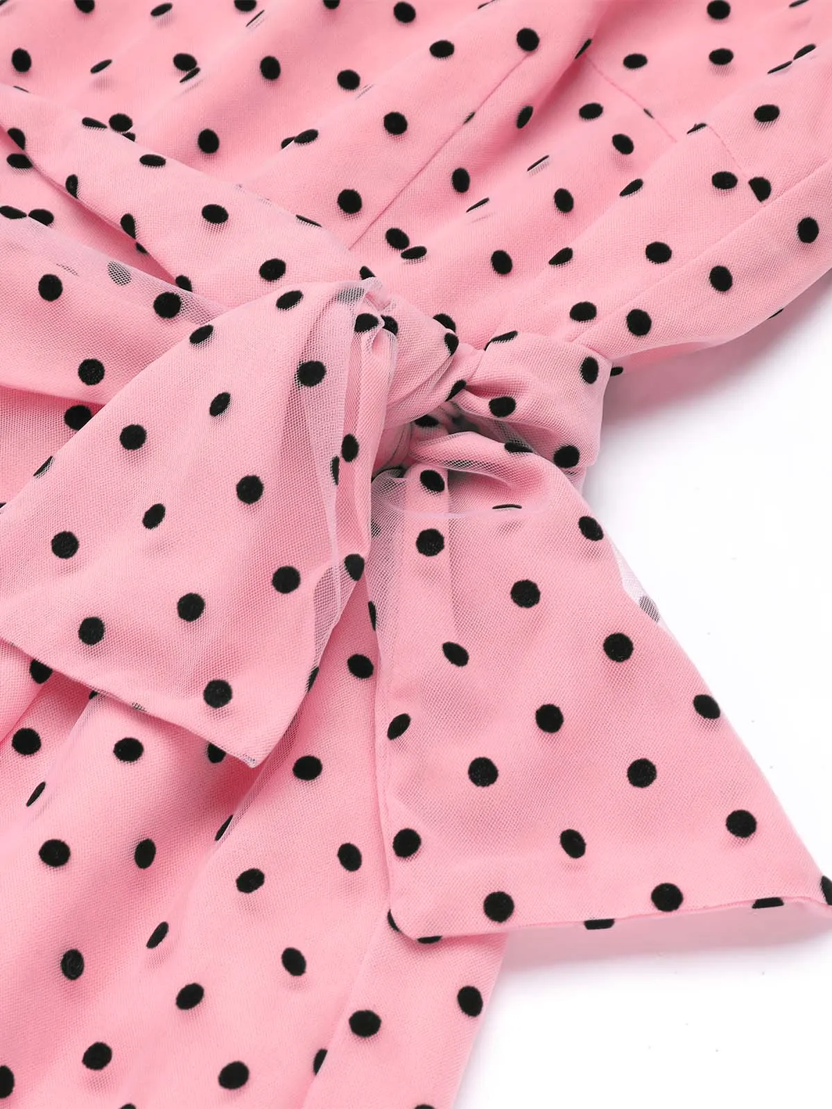 Pink 1930s Polka Dot One-shoulder Jumpsuit sold by Retro Stage product image thumbnail 5