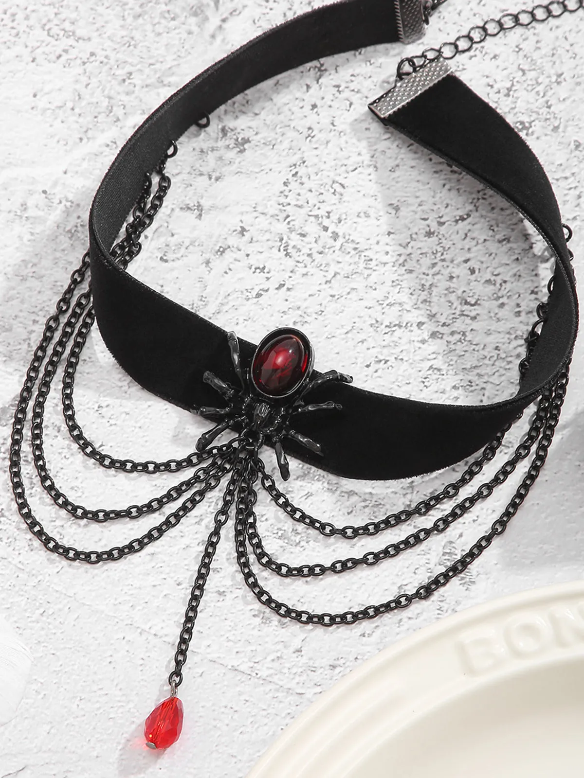 Black Spider Alloy Western Necklace sold by Retro Stage product image thumbnail 4