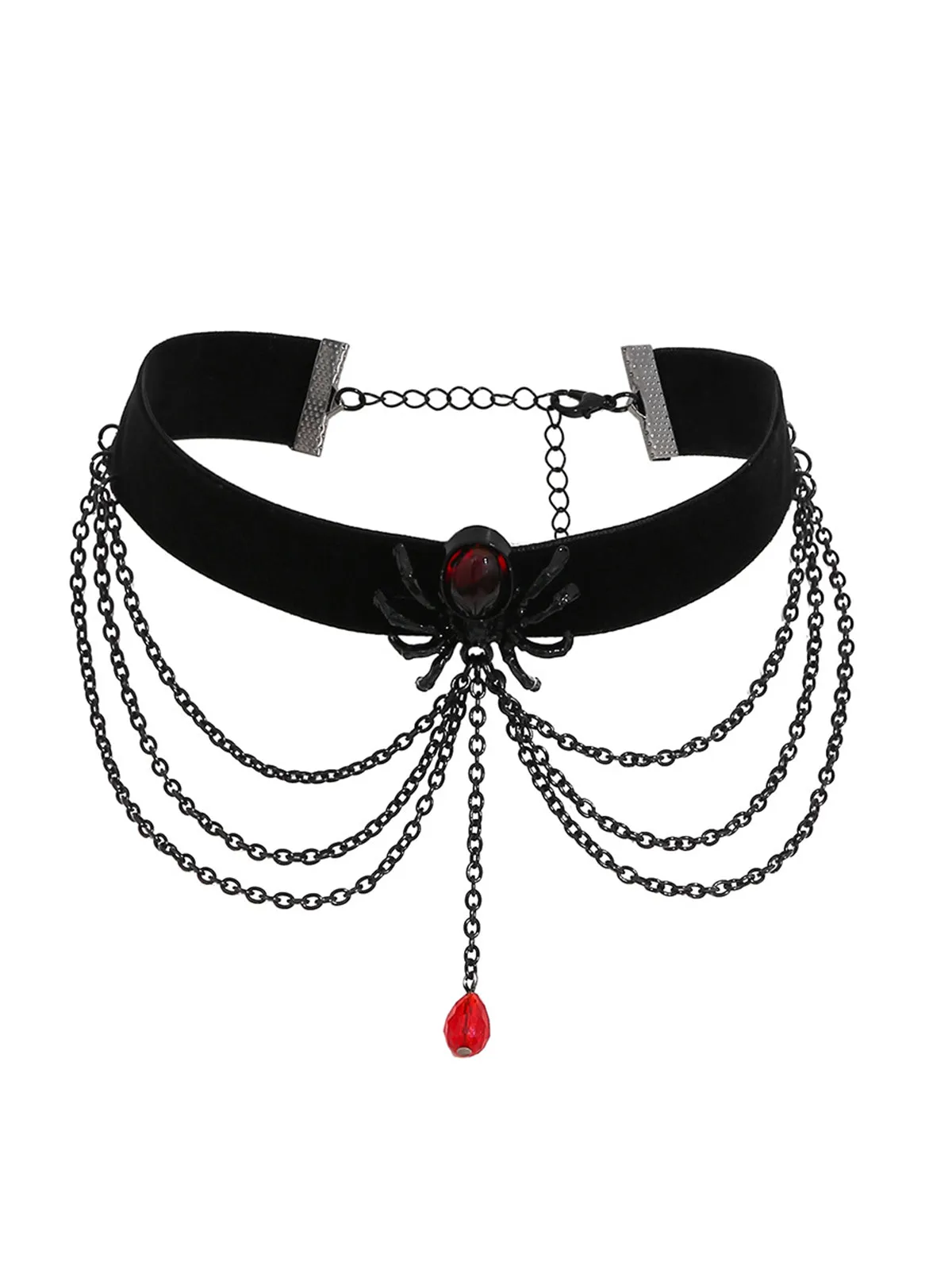 Black Spider Alloy Western Necklace sold by Retro Stage product image thumbnail 2