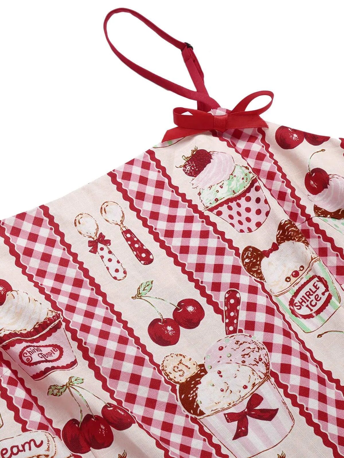 Red 1930s Cherry Cupcake Strap Jumpsuit sold by Retro Stage product image thumbnail 5