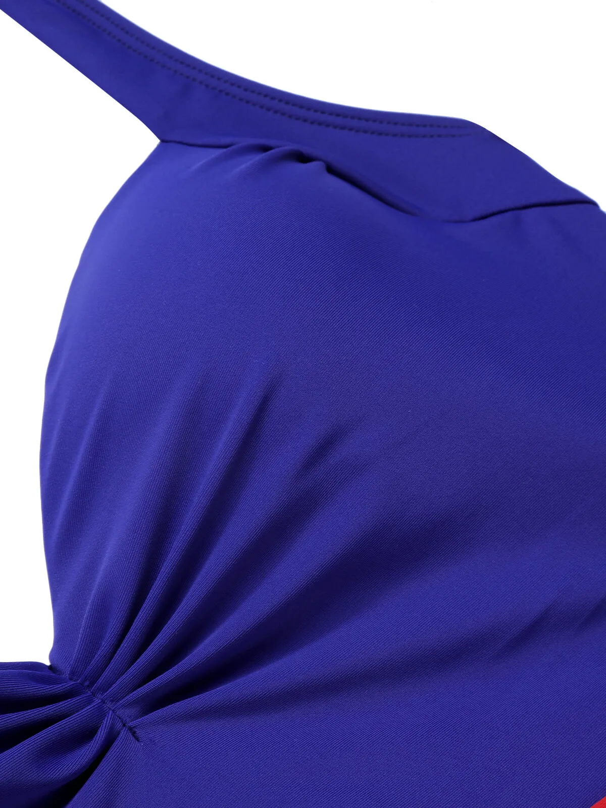 1950s Color Block Lace-Up Halter Swimsuit sold by Retro Stage product image thumbnail 5