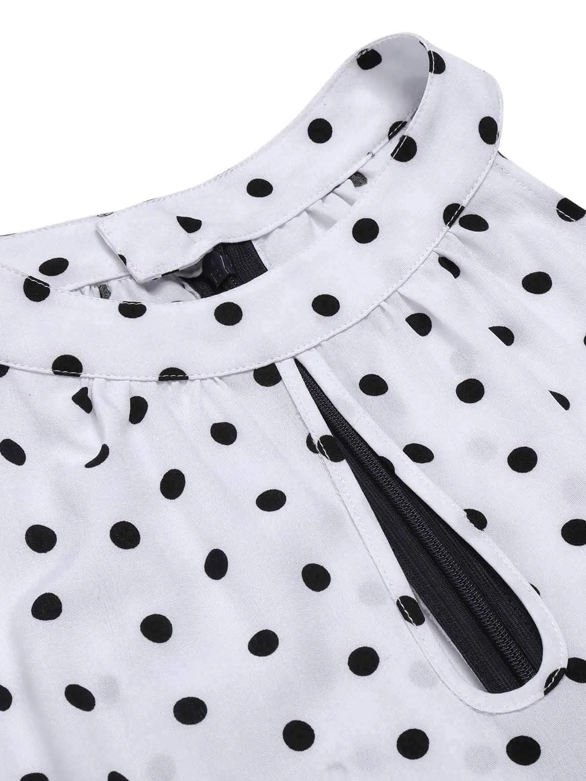 Blue 1940s Halter Polka Dot Jumpsuit sold by Retro Stage product image thumbnail 5