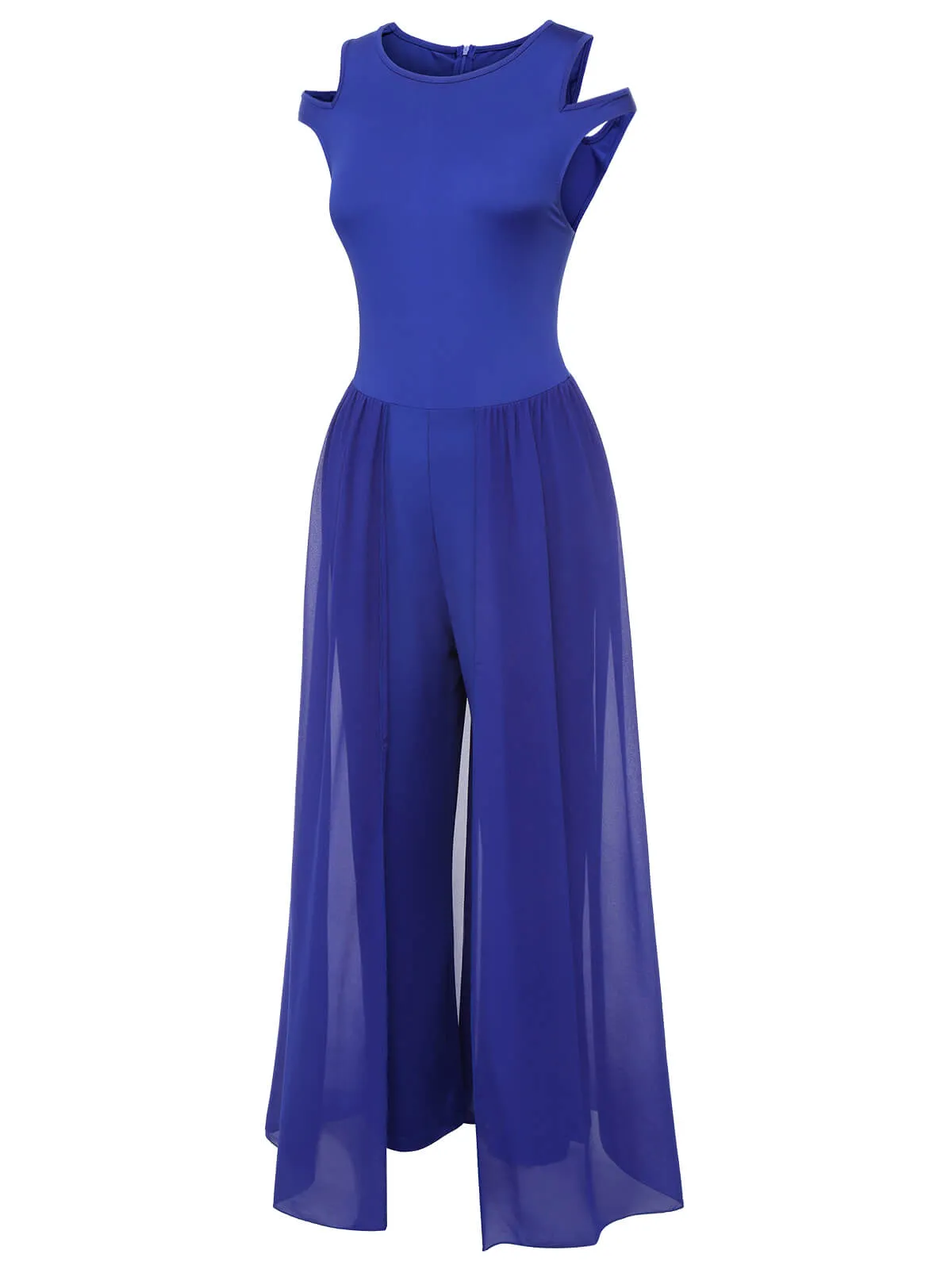 1950s Solid Patchwork Sleeveless Cutout Jumpsuit sold by Retro Stage product image thumbnail 5