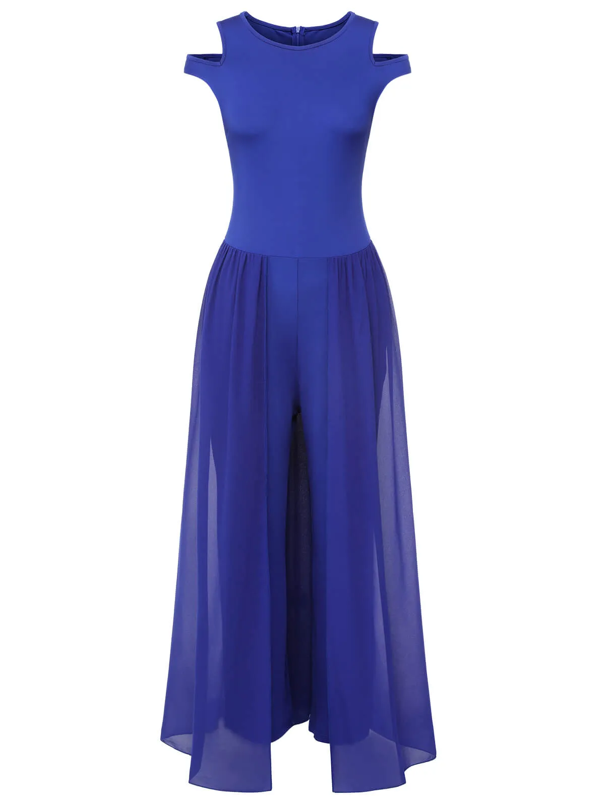 1950s Solid Patchwork Sleeveless Cutout Jumpsuit sold by Retro Stage product image thumbnail 4