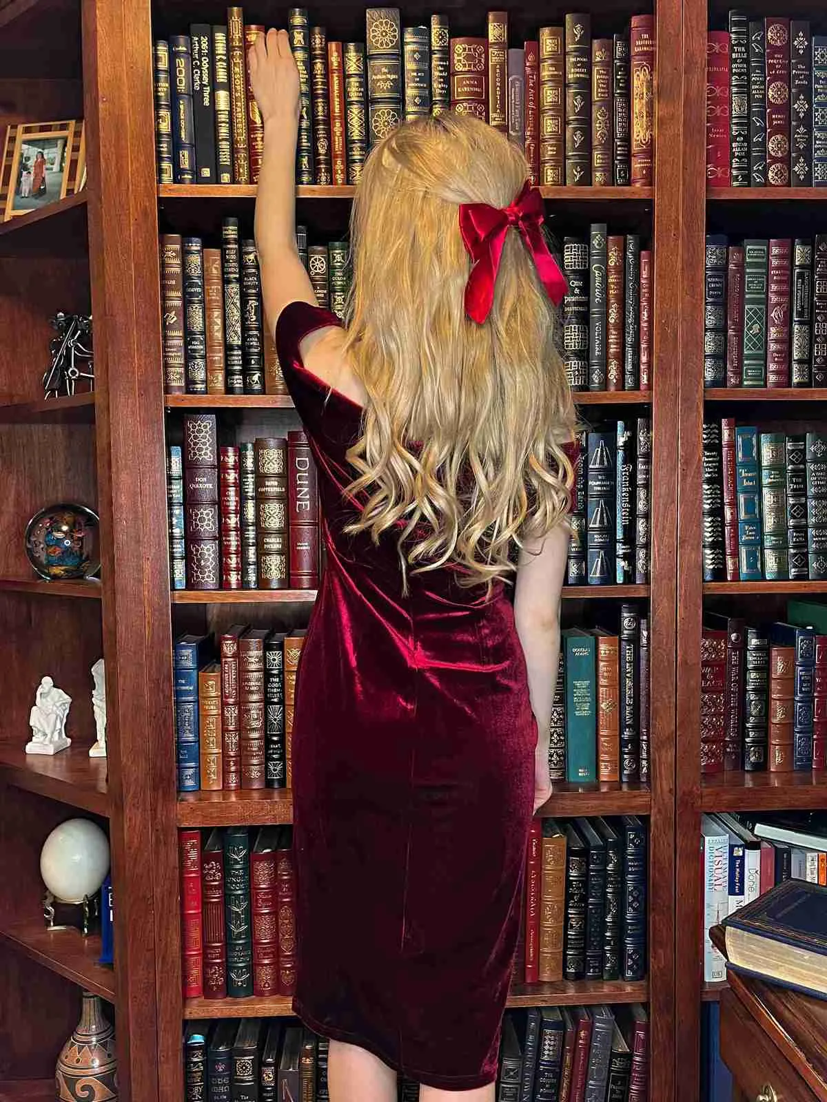 Wine Red 1960s Velvet Bodycon Dress sold by Retro Stage product image thumbnail 2