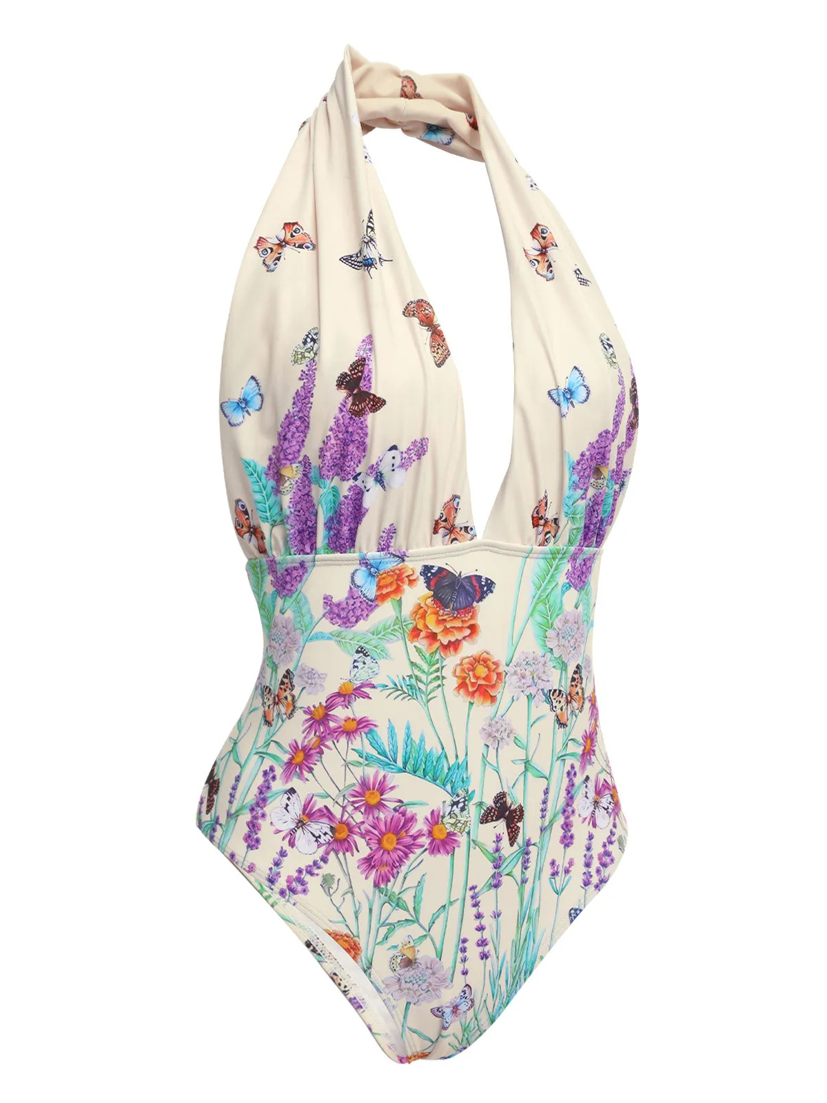 1960s Butterfly Halter One-Piece Bikini Set sold by Retro Stage product image thumbnail 3