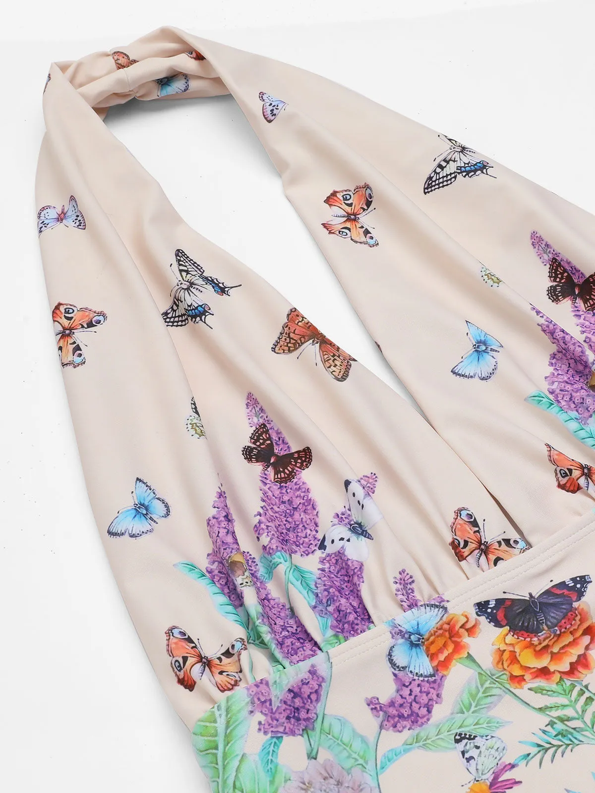 1960s Butterfly Halter One-Piece Bikini Set sold by Retro Stage product image thumbnail 5