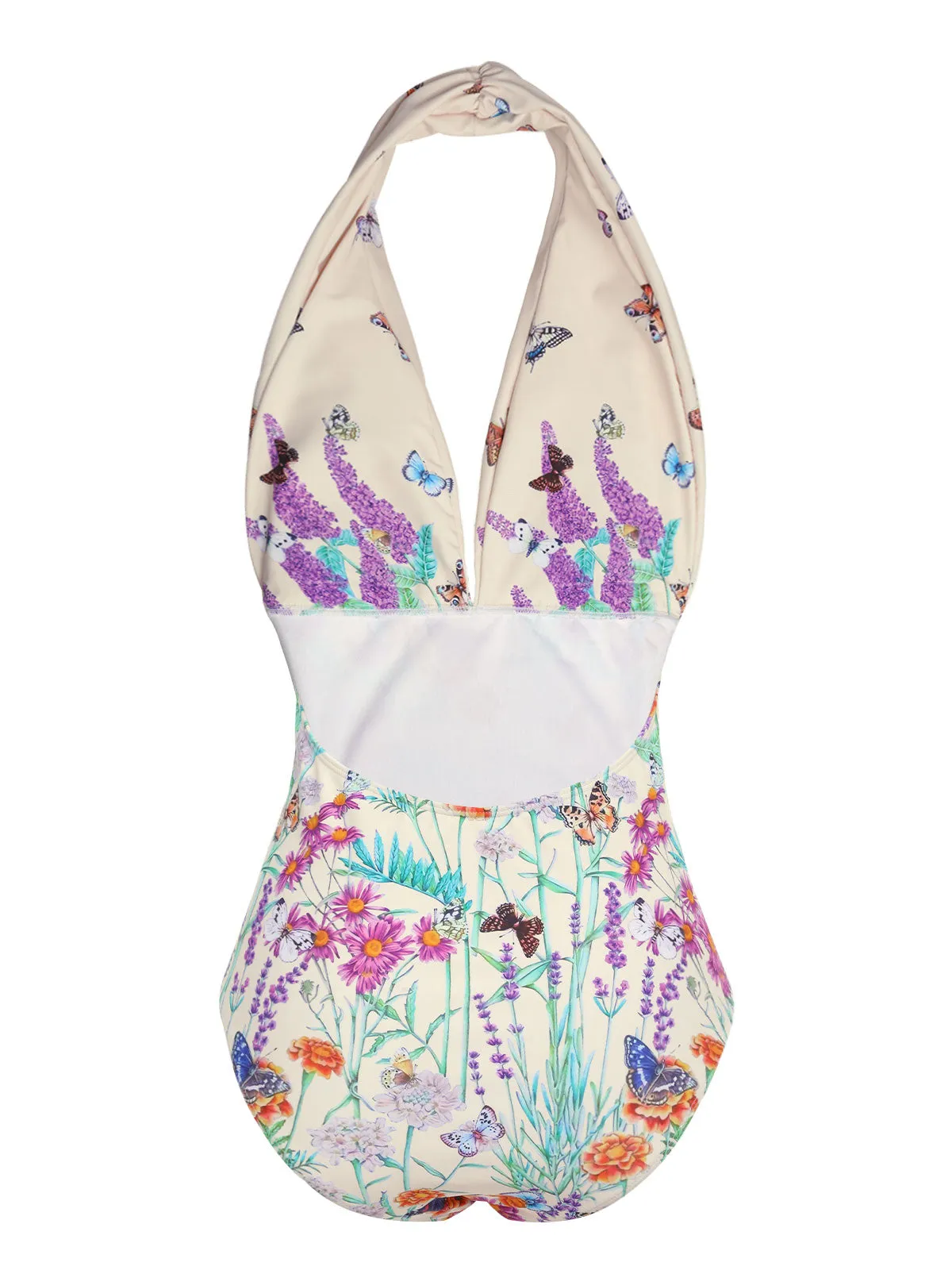 1960s Butterfly Halter One-Piece Bikini Set sold by Retro Stage product image thumbnail 4