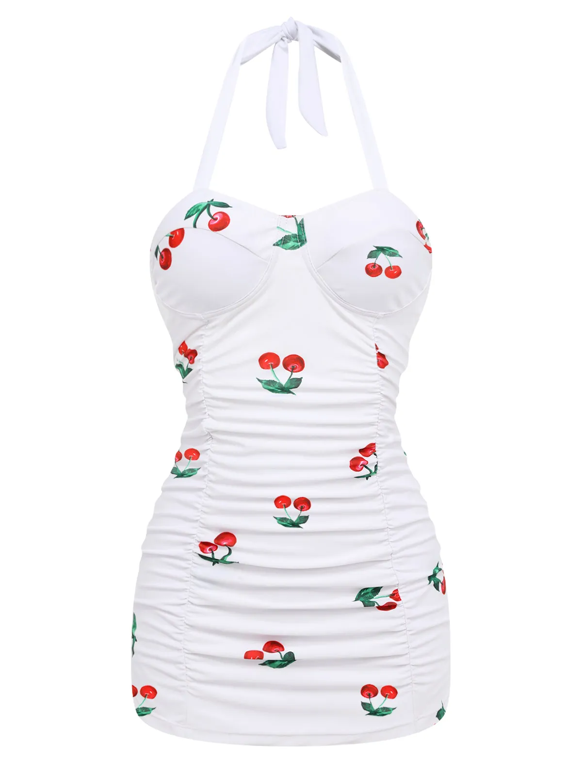 Retro 1950s Cherry Summer One-piece Swimsuit sold by Retro Stage product image thumbnail 2