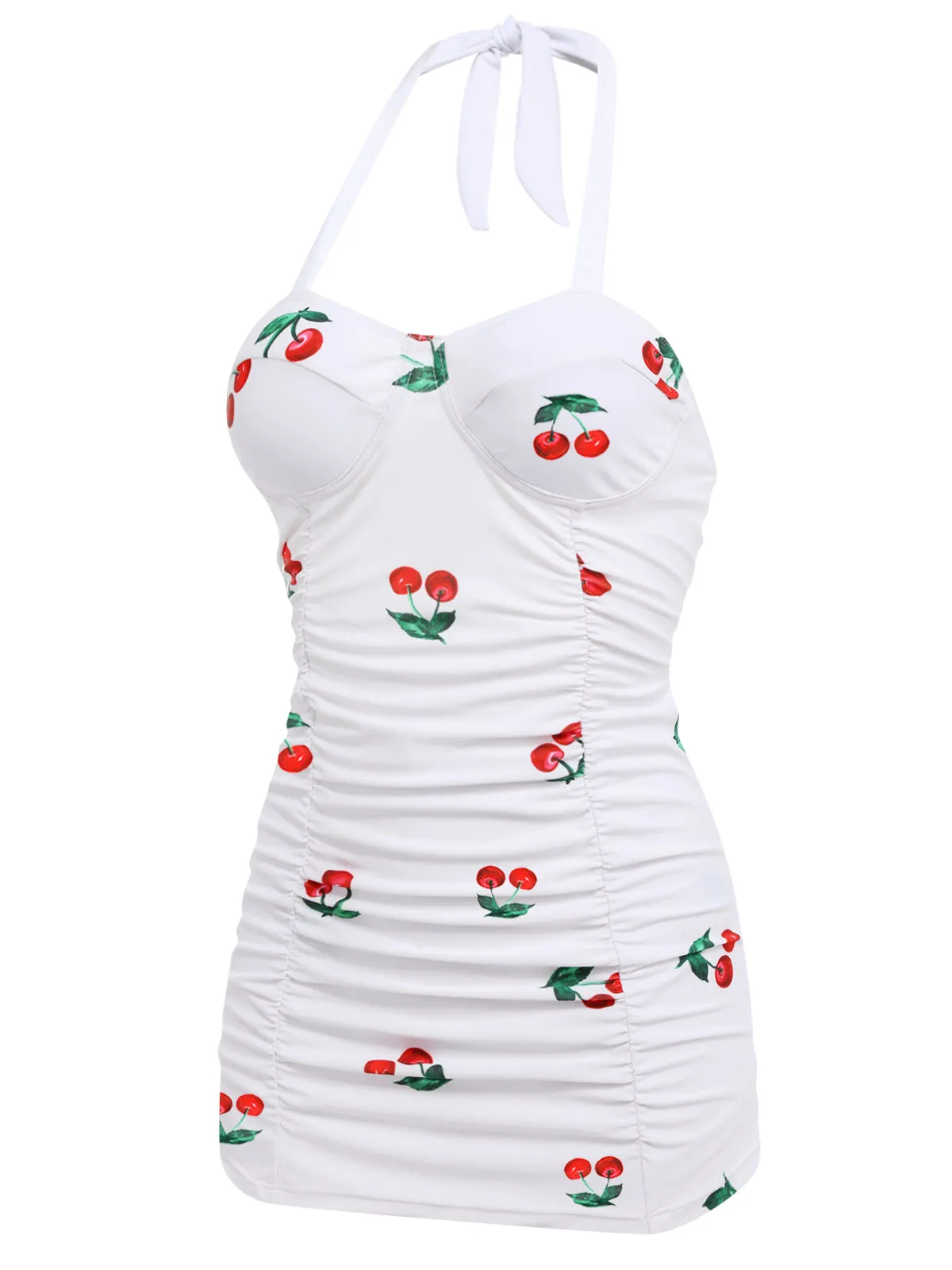 Retro 1950s Cherry Summer One-piece Swimsuit sold by Retro Stage product image thumbnail 3