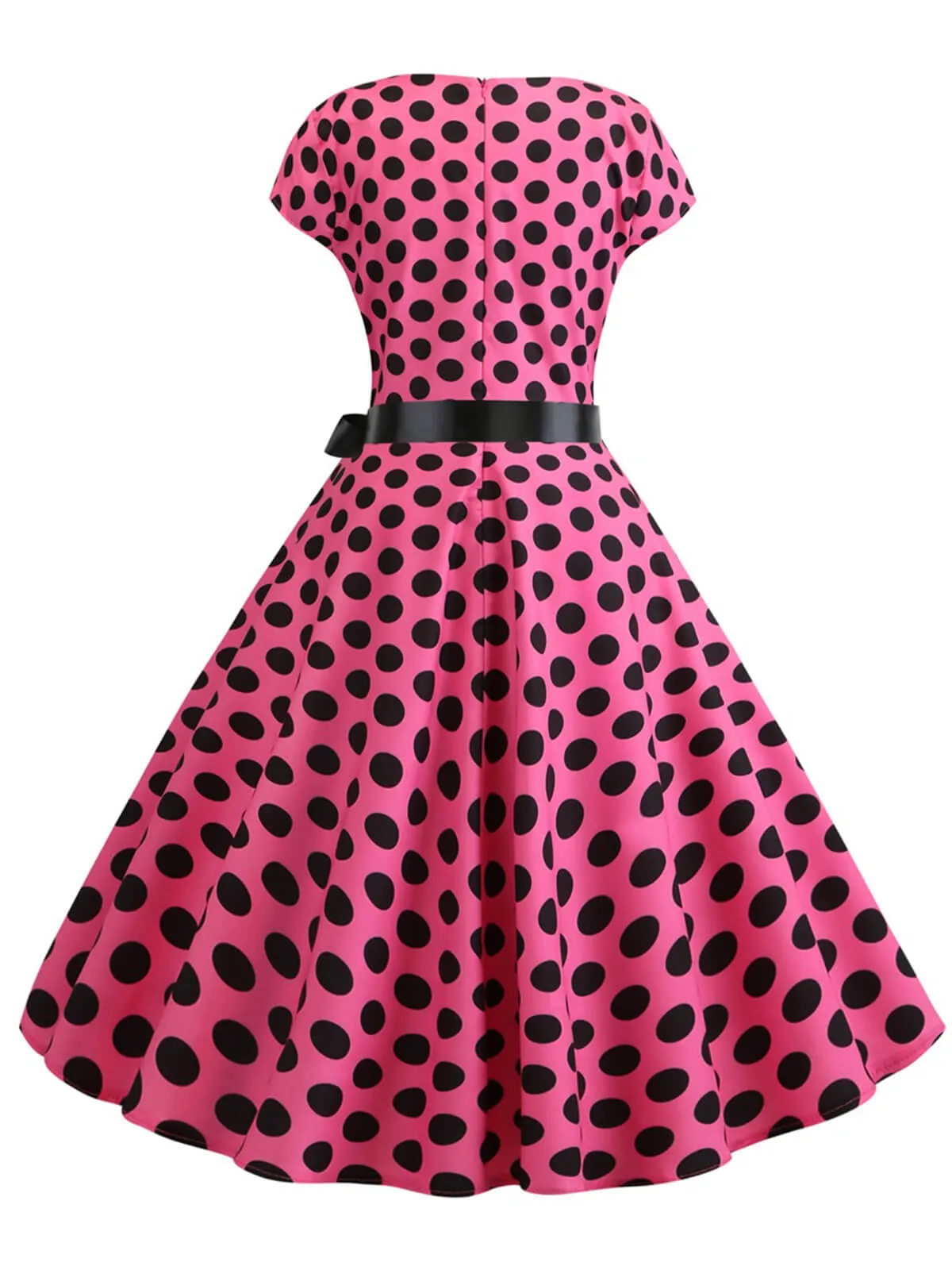 1950s Polka Dot Cap Sleeved Dress sold by Retro Stage product image thumbnail 2