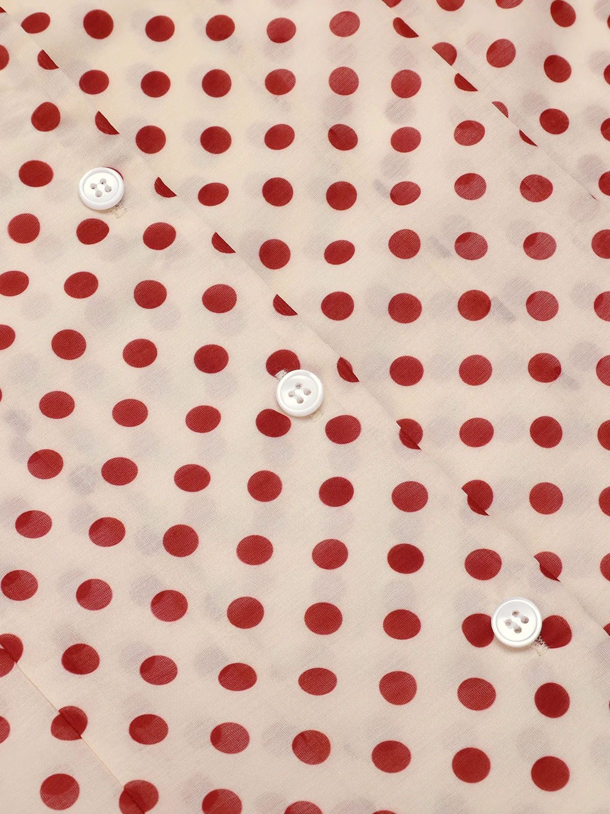 2PCS 1950s Red Polka Dot Blouse & Burgundy Pants sold by Retro Stage product image thumbnail 5