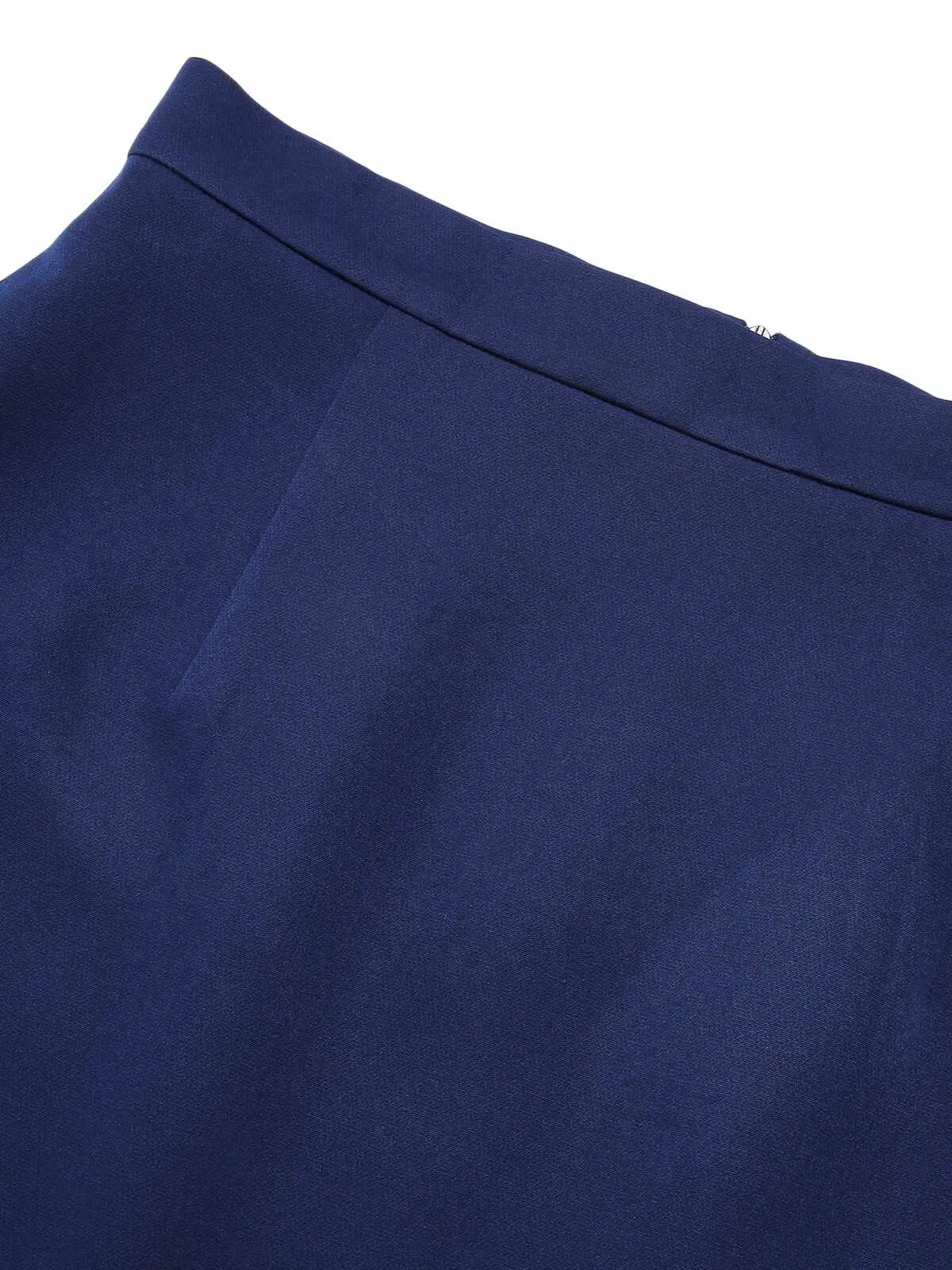 Blue 1960s Solid Back Split Pencil Skirt sold by Retro Stage product image thumbnail 5