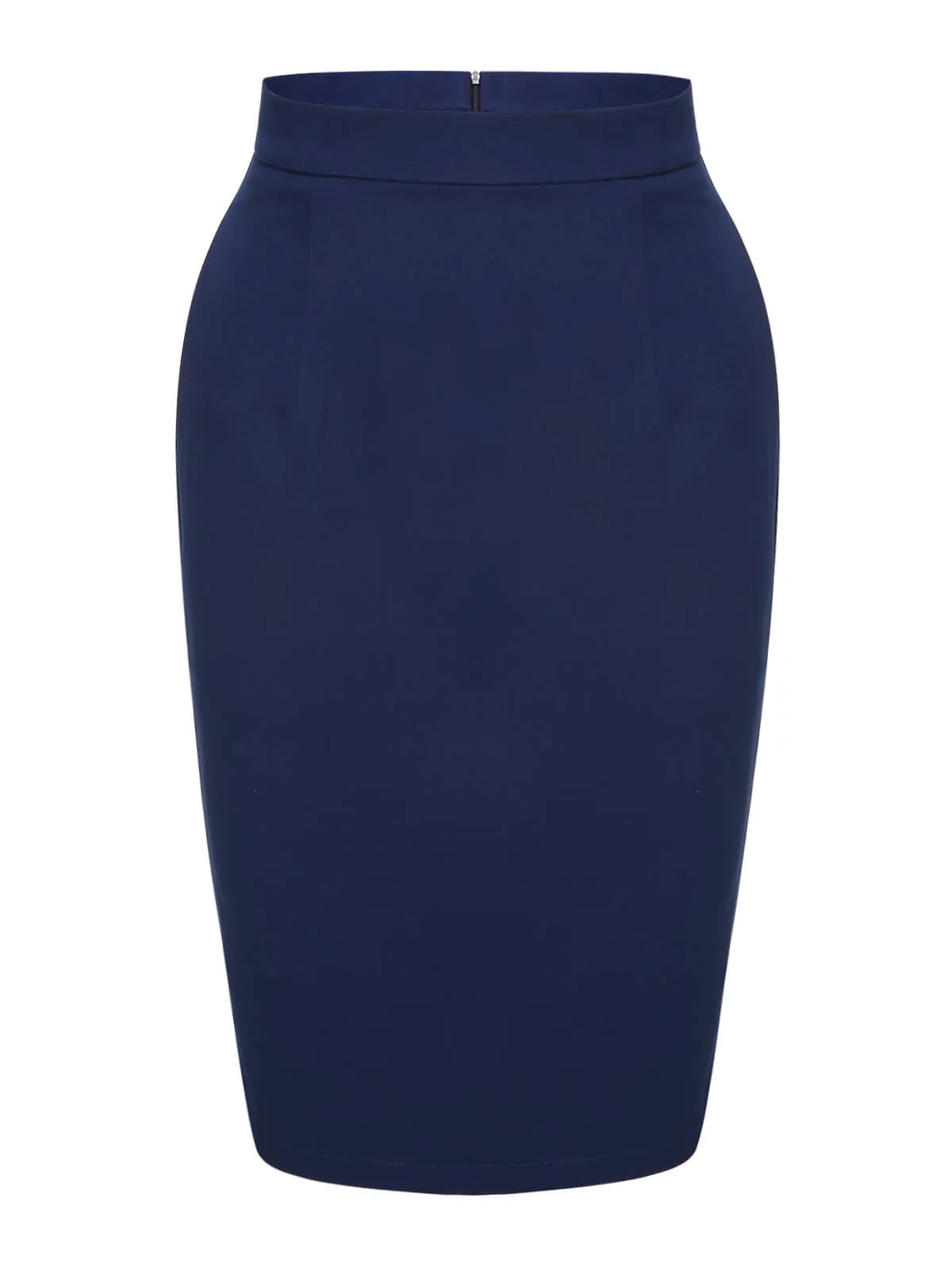 Blue 1960s Solid Back Split Pencil Skirt sold by Retro Stage product image thumbnail 2