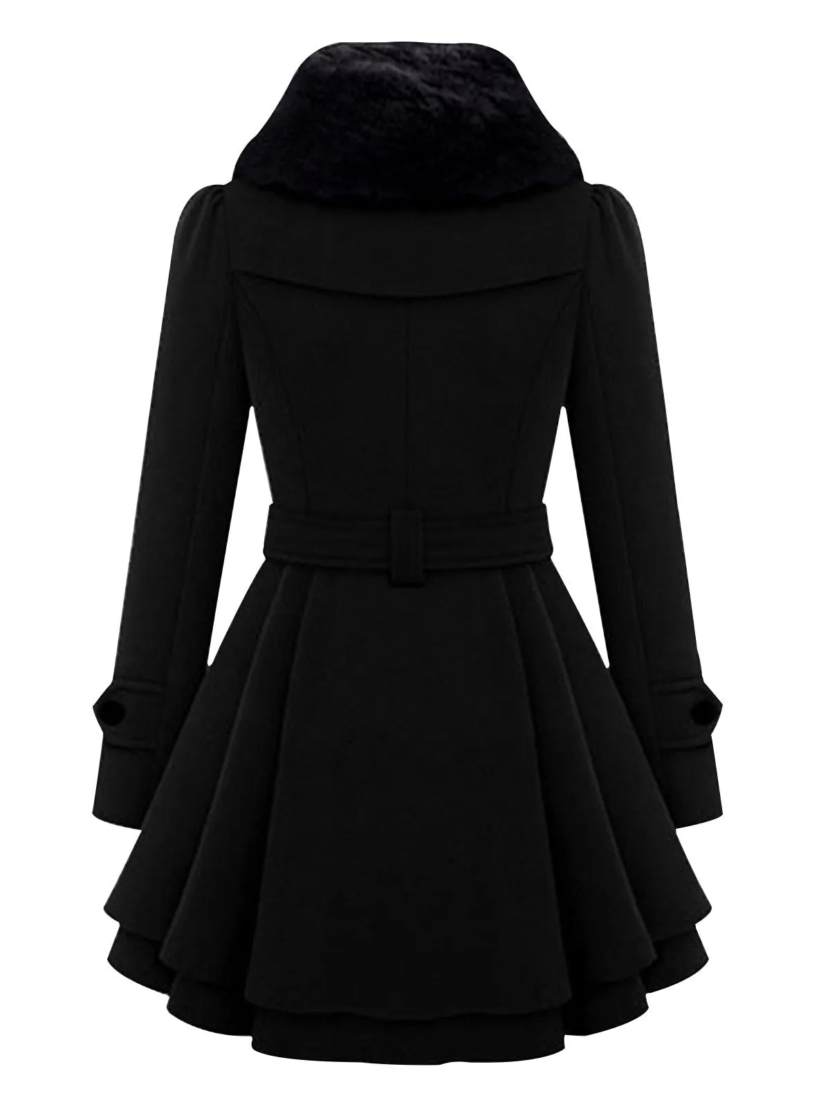 1950s Fur Collar Waisted Winter Coat sold by Retro Stage product image thumbnail 2