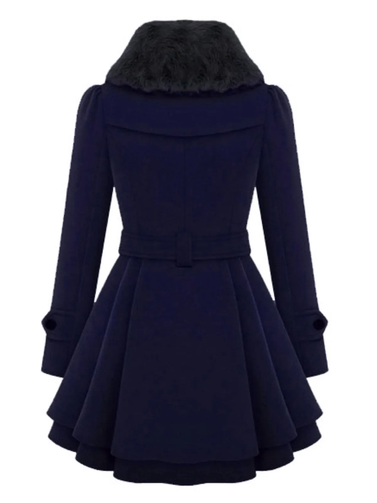 1950s Fur Collar Waisted Winter Coat sold by Retro Stage product image thumbnail 2