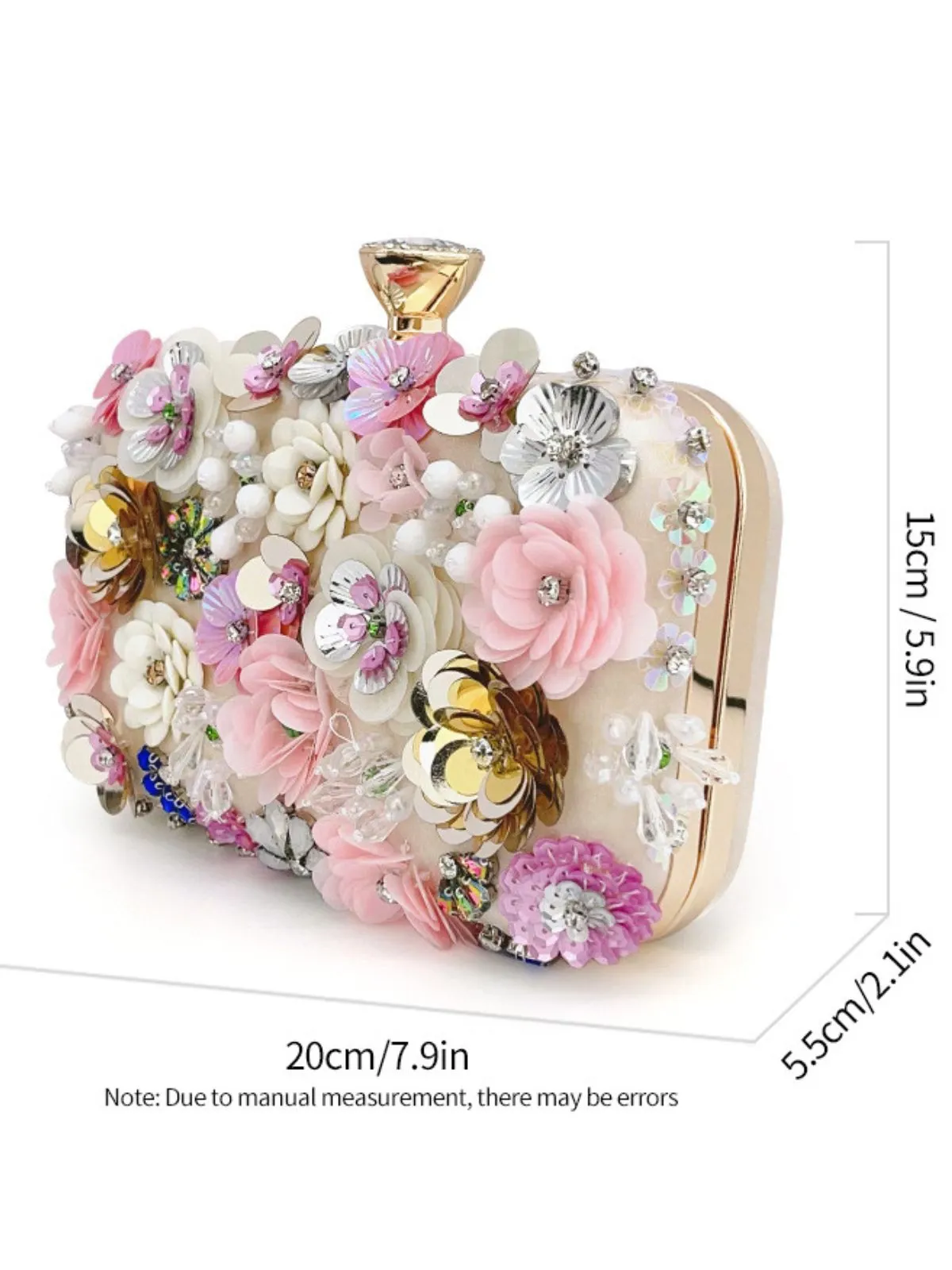 Vintage Flower Decor Clutch Bag sold by Retro Stage product image thumbnail 3