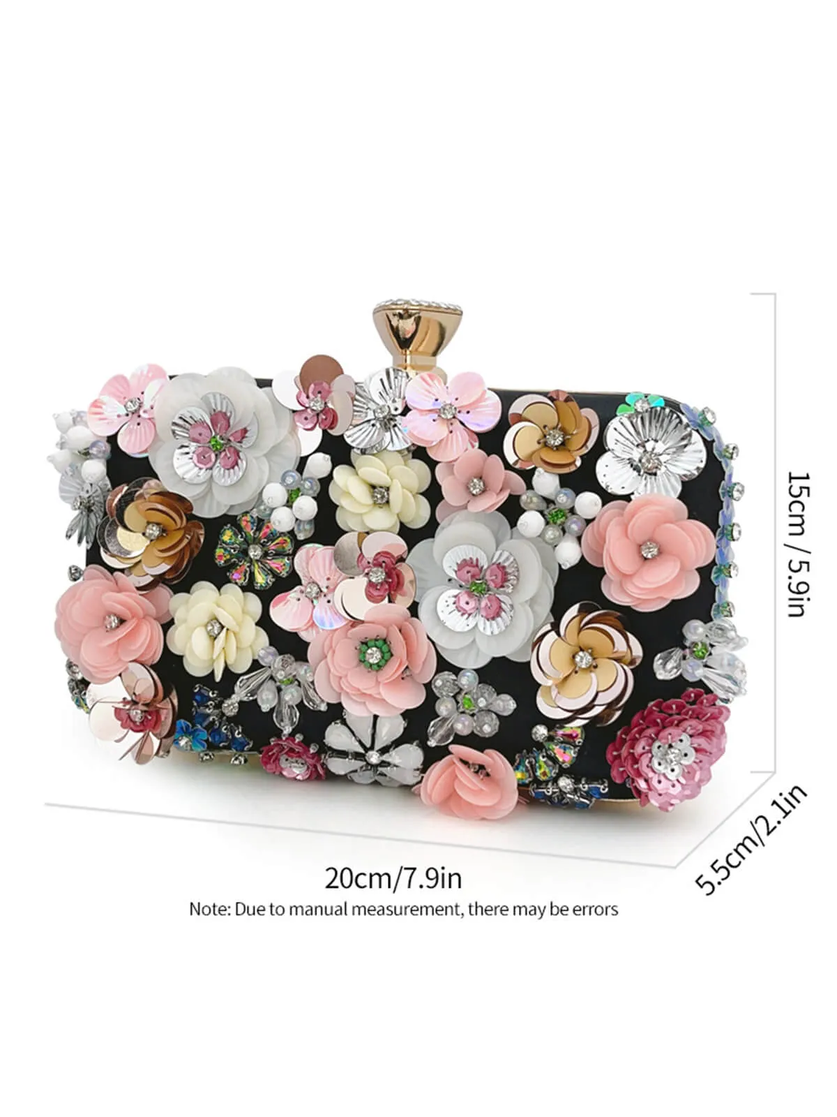 Vintage Flower Decor Clutch Bag sold by Retro Stage product image thumbnail 5