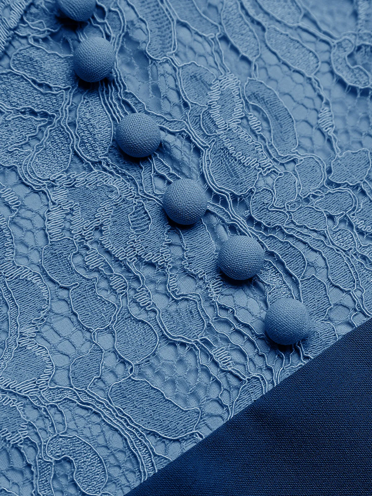 1960s Lace Button Solid Pencil Dress sold by Retro Stage product image thumbnail 3