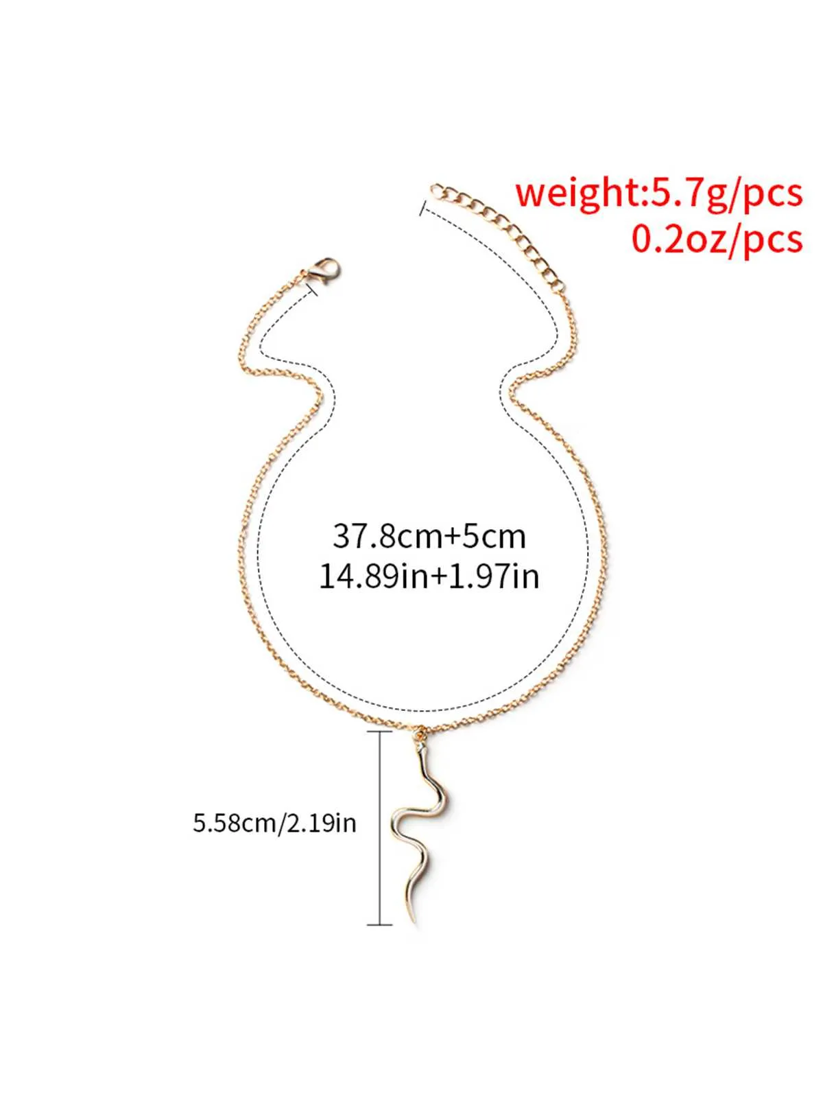 Gold Vintage Snake Necklace sold by Retro Stage product image thumbnail 4