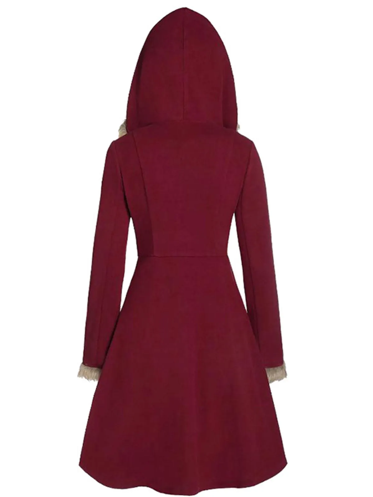 1950s Solid Buckle Fur Trimmed Coat sold by Retro Stage product image thumbnail 4