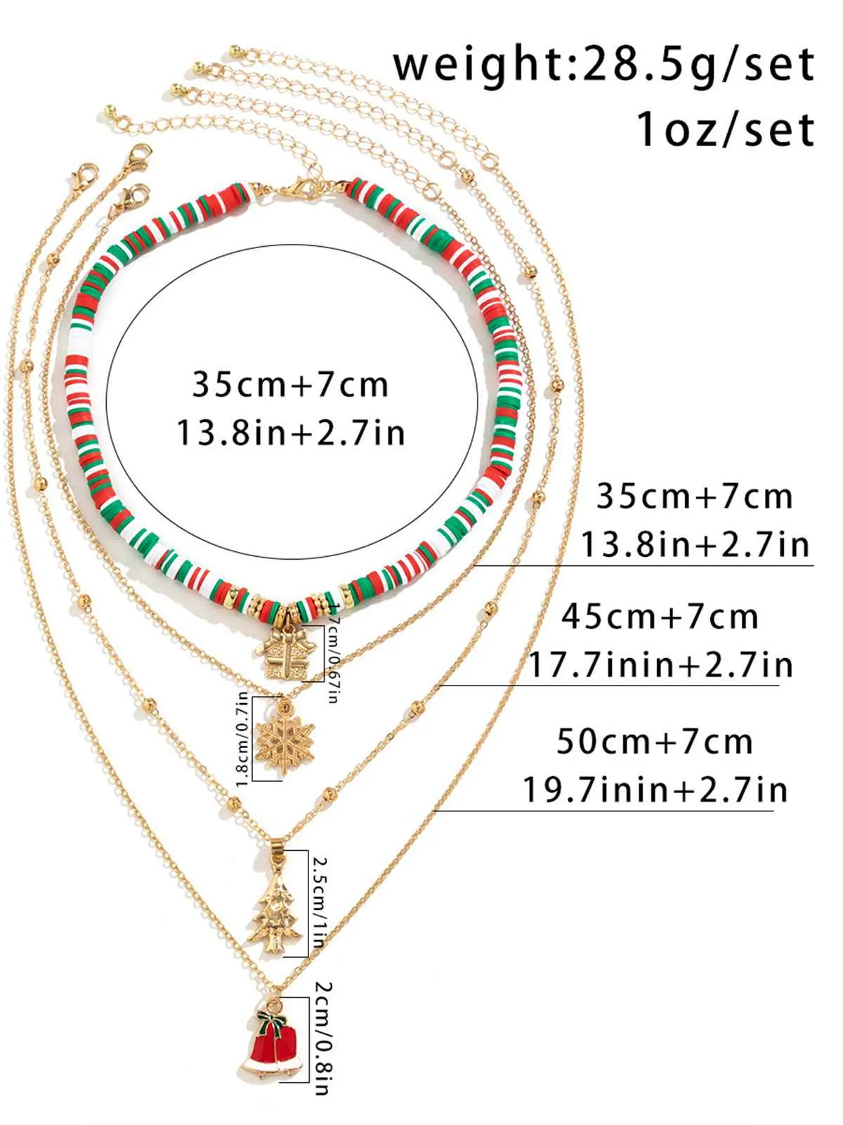 Vintage Christmas Layer Necklace Set sold by Retro Stage product image thumbnail 5