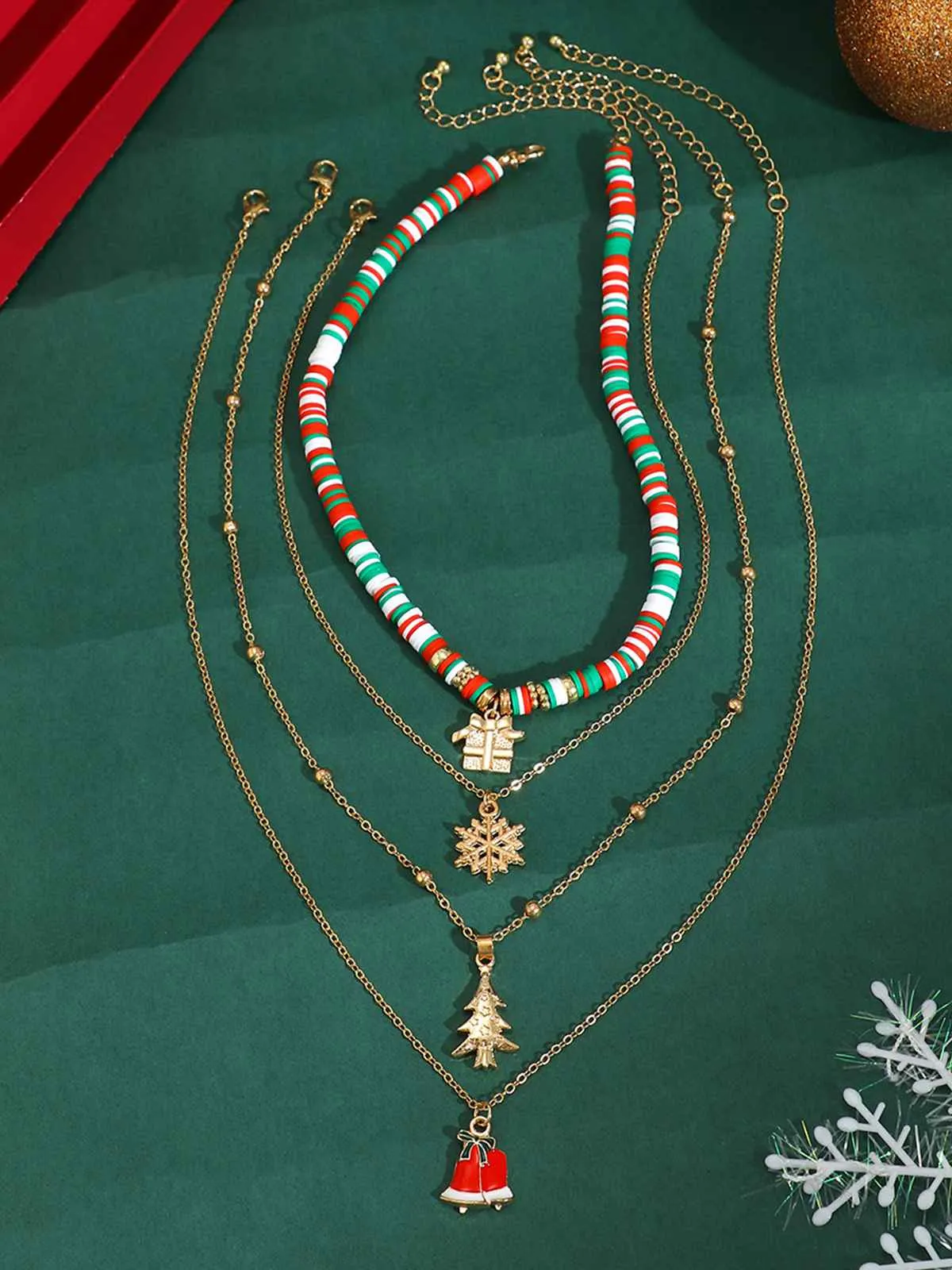 Vintage Christmas Layer Necklace Set sold by Retro Stage product image thumbnail 4