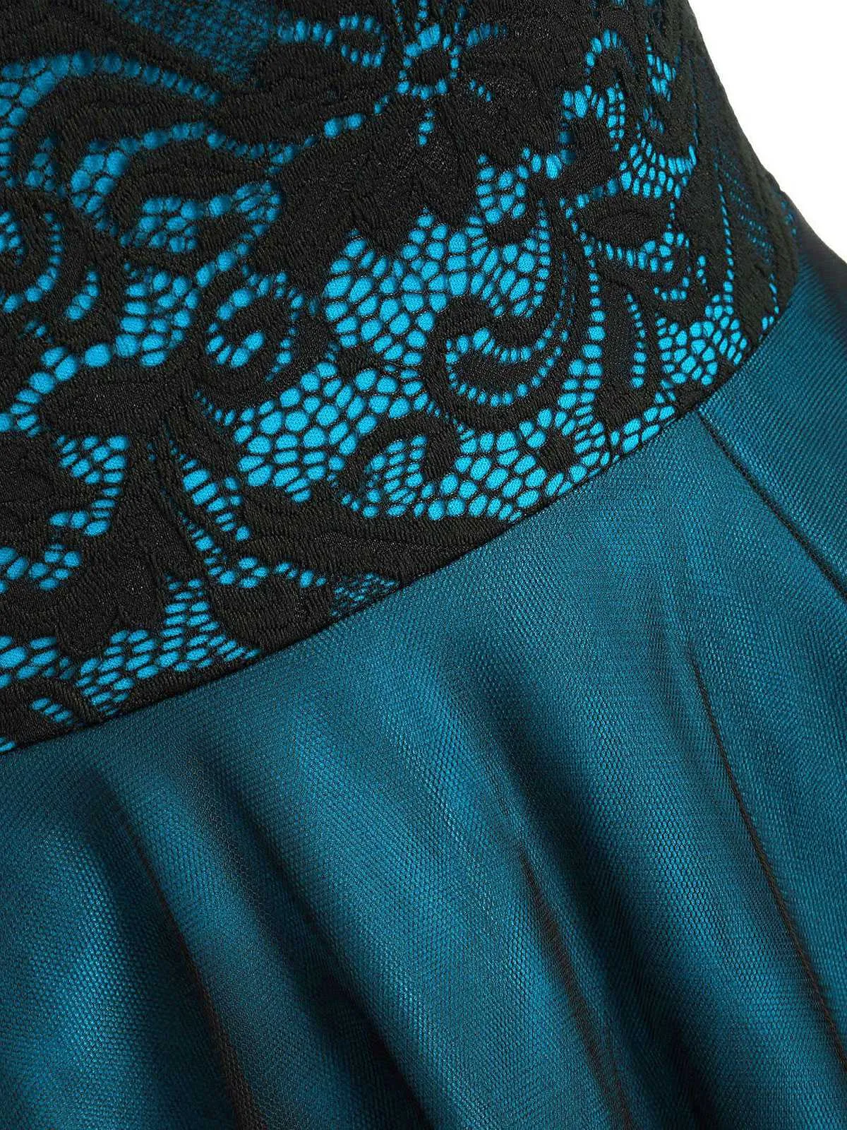 1950s Off Shoulder Lace Swing Dress sold by Retro Stage product image thumbnail 4