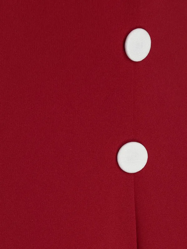 1950s Off Shoulder Button Embellished Dress sold by Retro Stage product image thumbnail 5