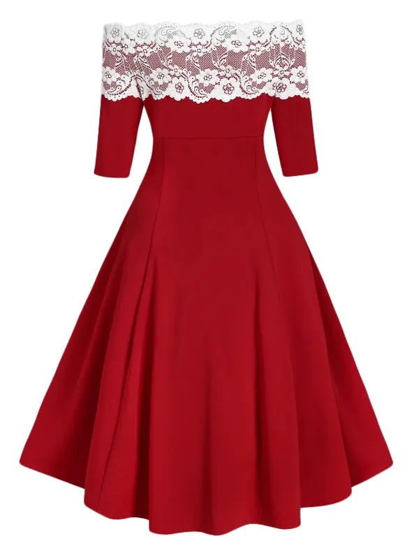 1950s Off Shoulder Button Embellished Dress sold by Retro Stage product image thumbnail 3