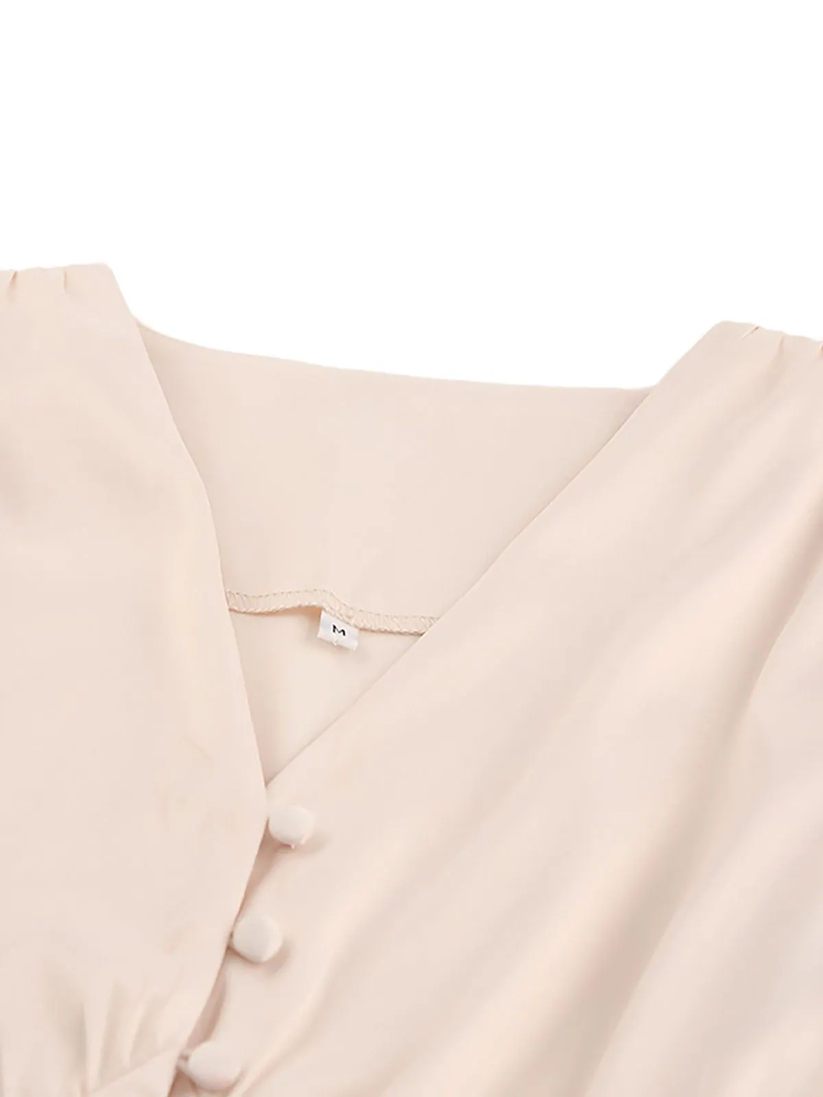 1940s Solid Silk Buttoned Tea Dress sold by Retro Stage product image thumbnail 5