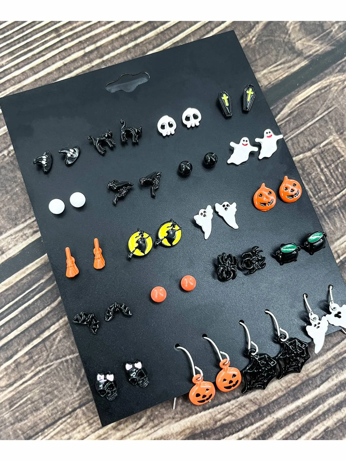 Retro Halloween Ghost Pumpkin Earrings sold by Retro Stage product image thumbnail 2