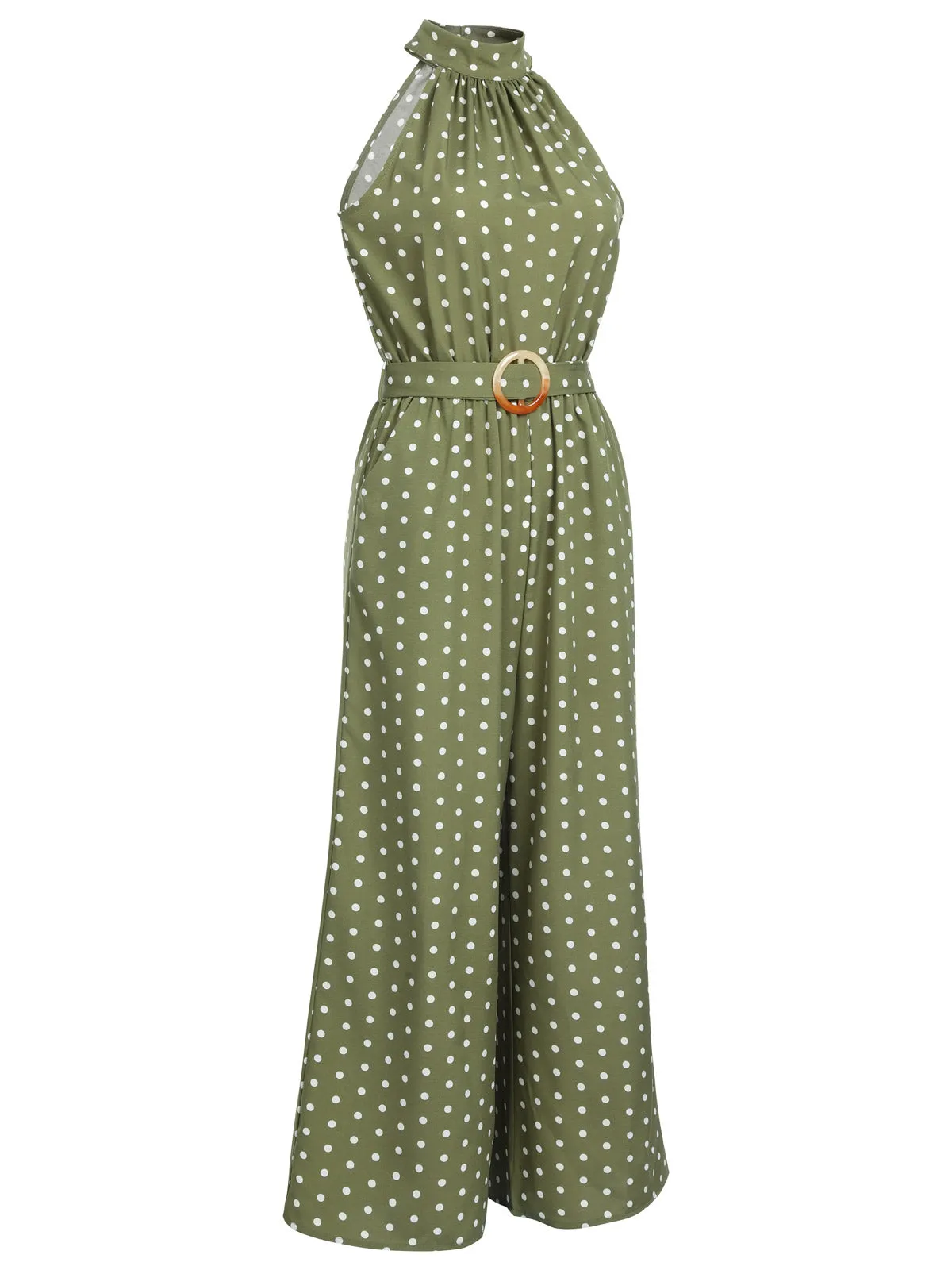 1930s Polka Dot Belt Jumpsuit sold by Retro Stage product image thumbnail 5