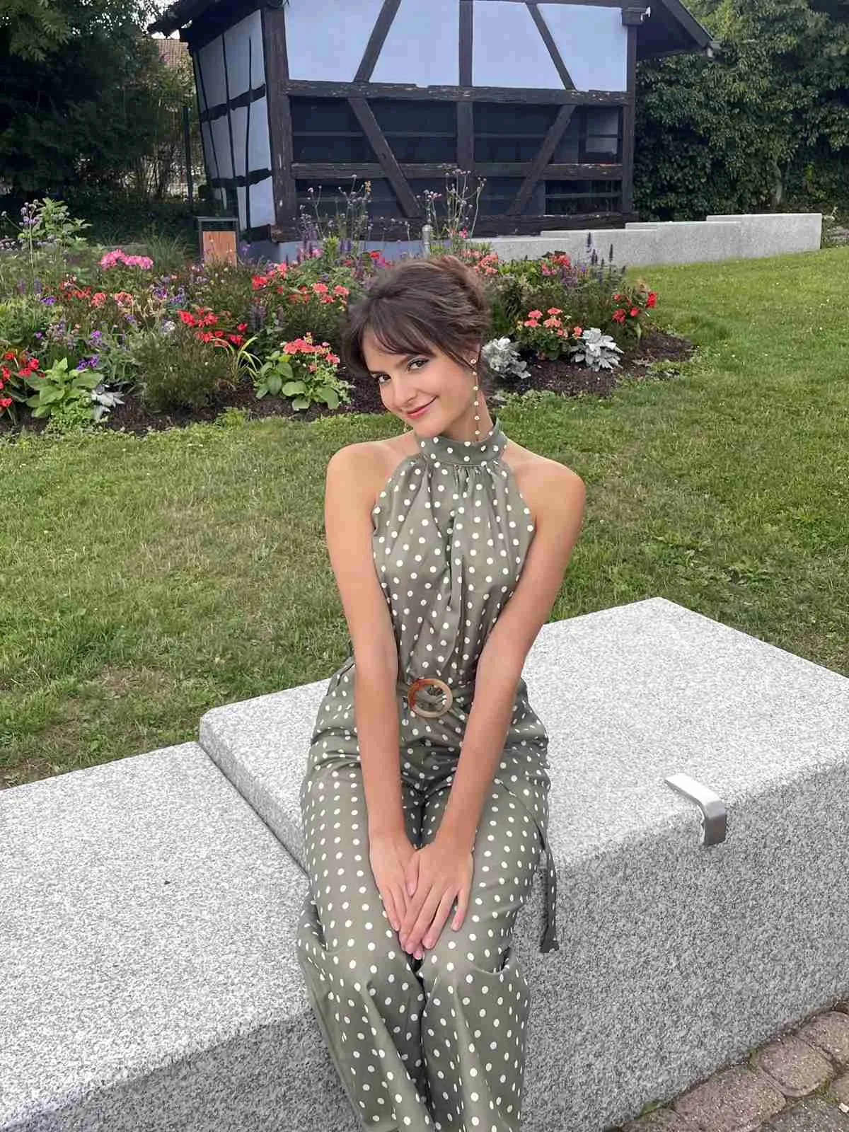 1930s Polka Dot Belt Jumpsuit sold by Retro Stage