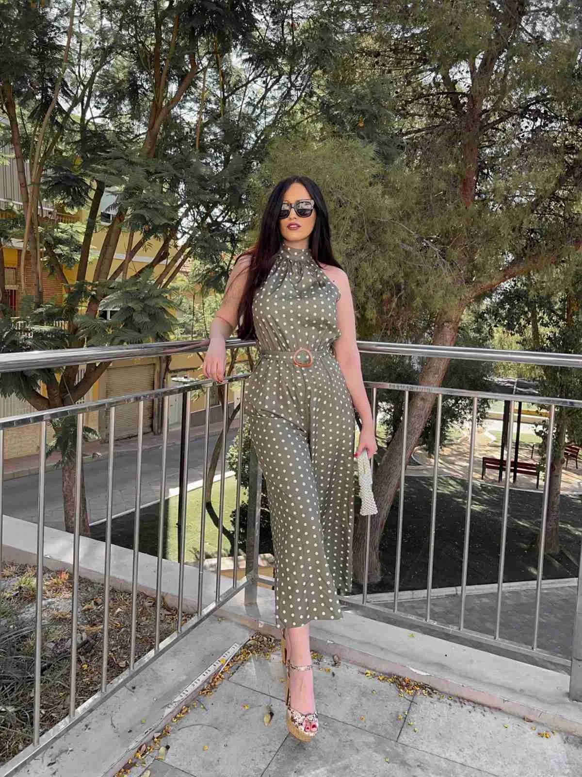 1930s Polka Dot Belt Jumpsuit sold by Retro Stage product image thumbnail 3