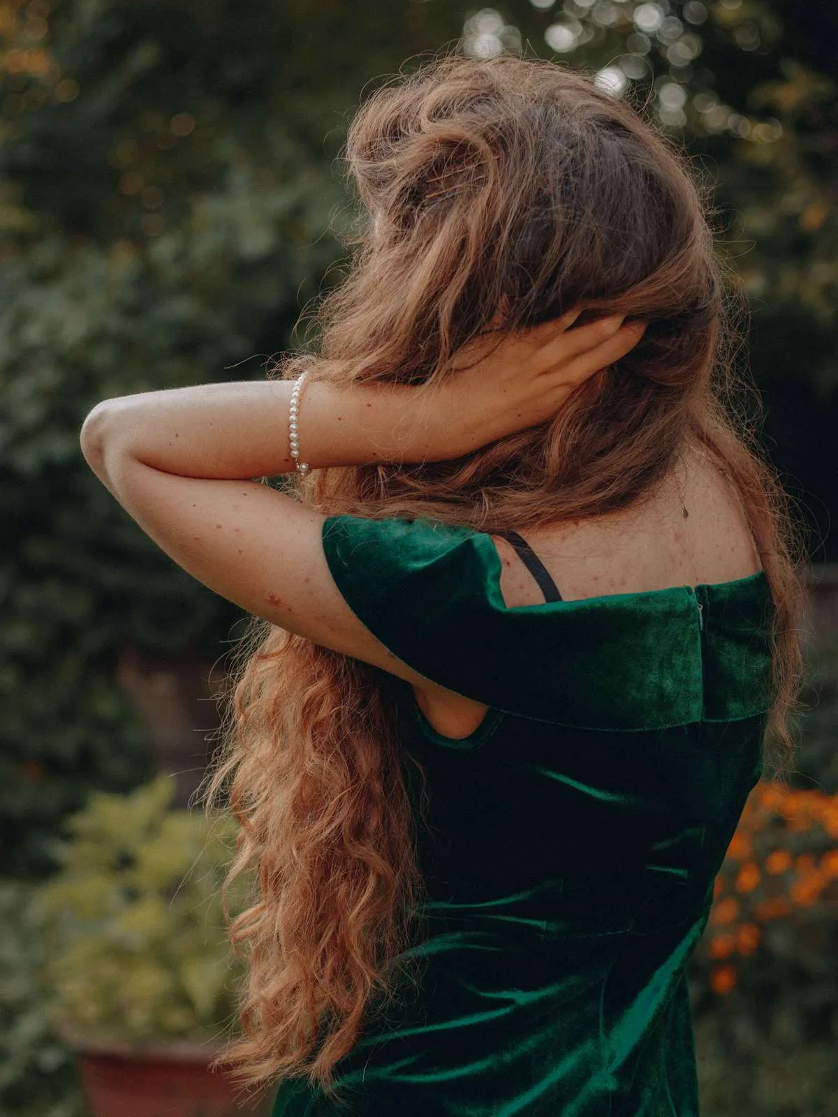 1960s Off Shoulder Velvet Bodycon Dress sold by Retro Stage product image thumbnail 3