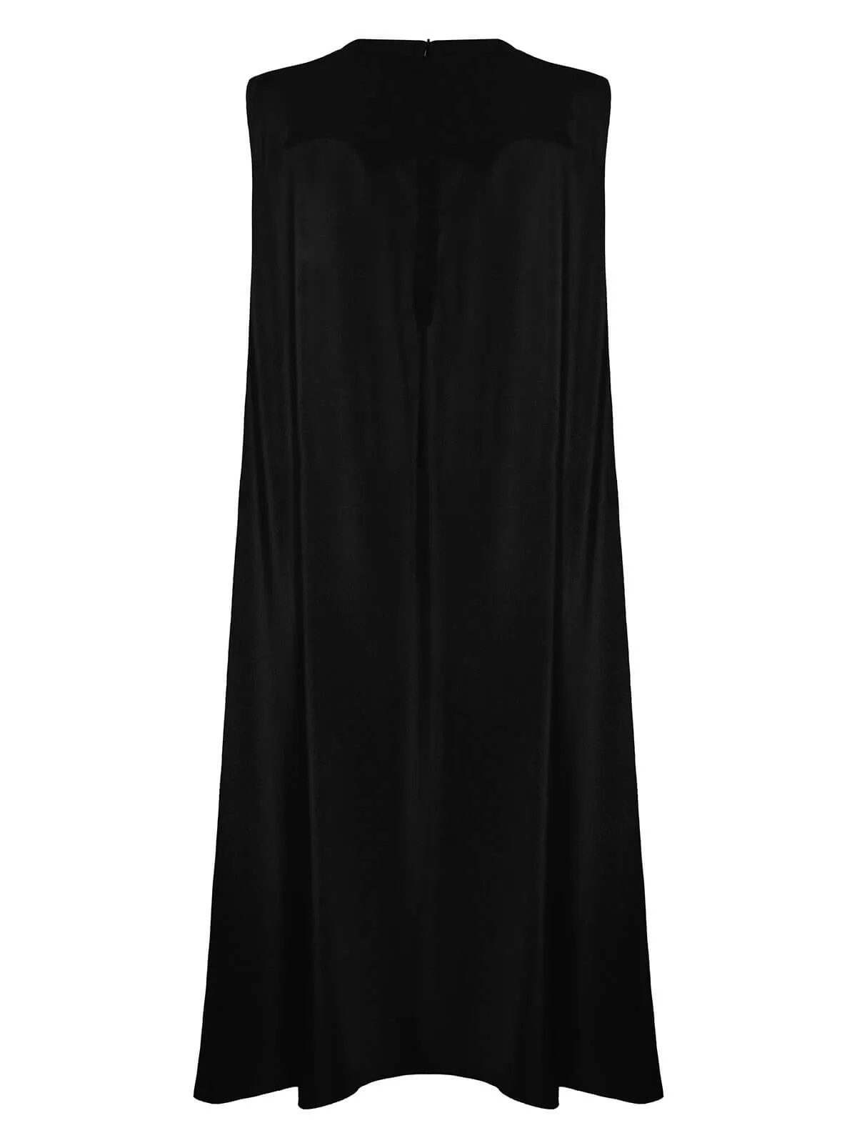 Black 1950s Solid Color Bat Cloak sold by Retro Stage product image thumbnail 4