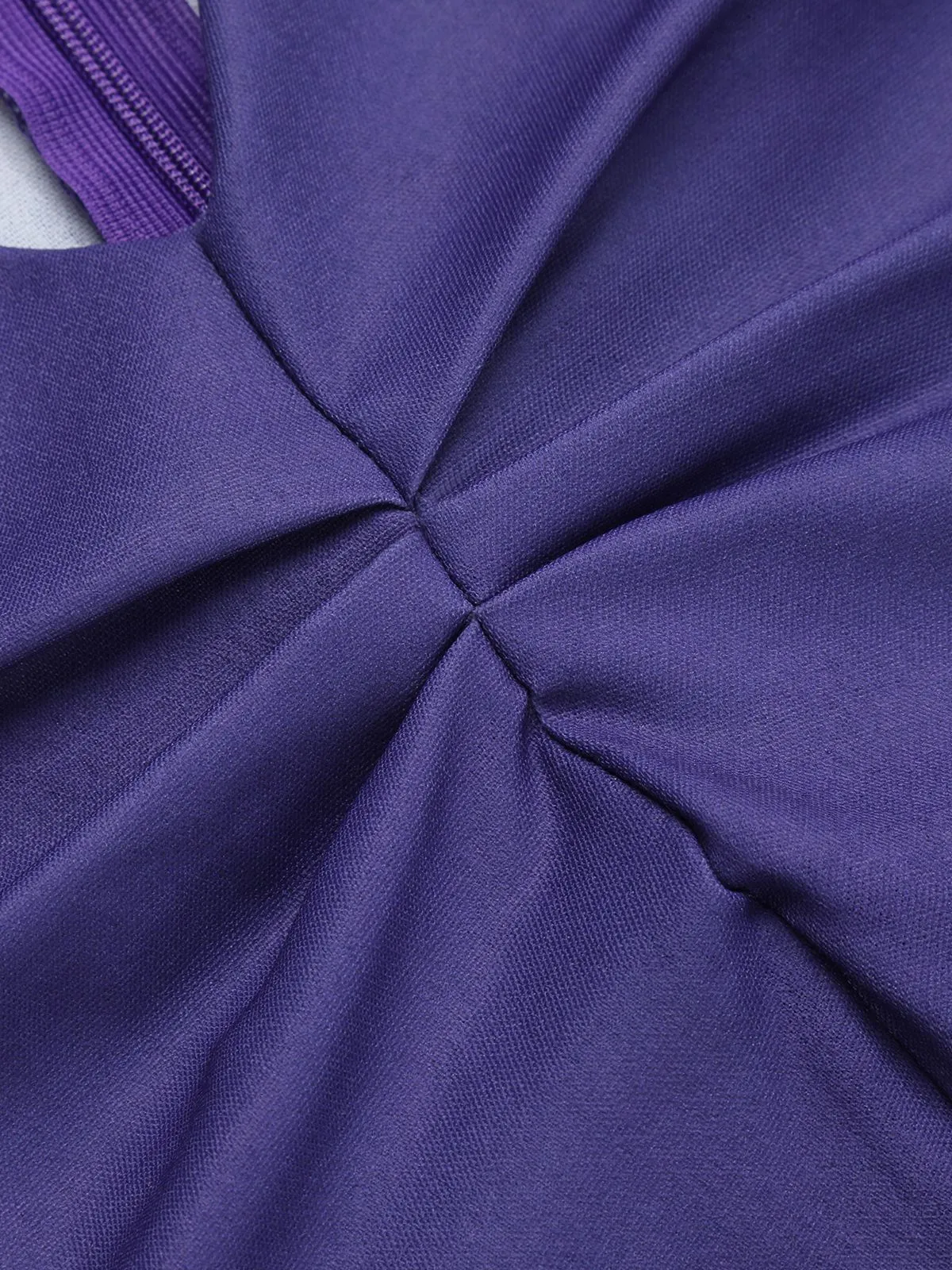 Deep Purple 1950s Halloween V-Neck Swing Dress sold by Retro Stage product image thumbnail 5