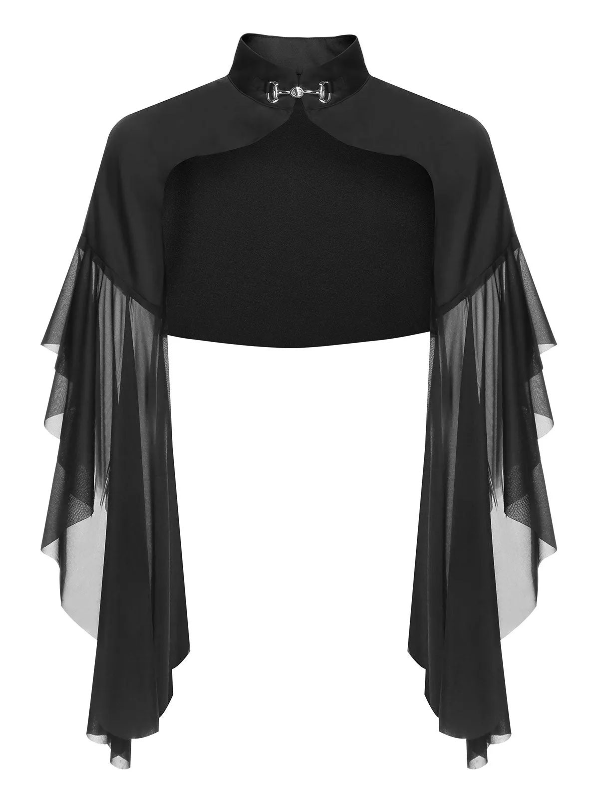 Black 1930s Halloween Patchwork Sheer Coat sold by Retro Stage product image thumbnail 2