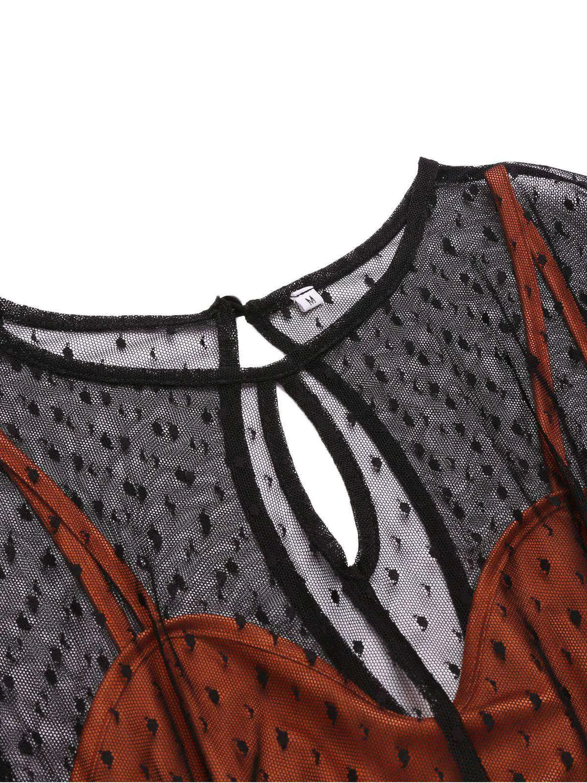 Orange 1960s Illusion Bodycon Dress sold by Retro Stage product image thumbnail 5