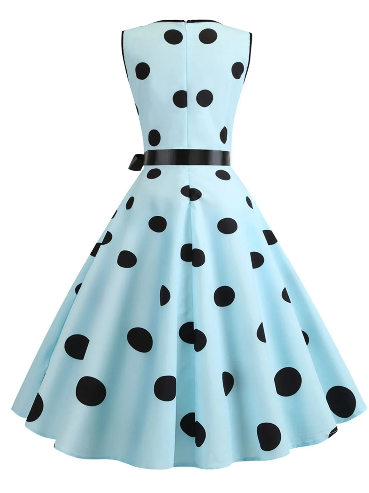 1950s Bow Polka Dot Swing Dress sold by Retro Stage product image thumbnail 4