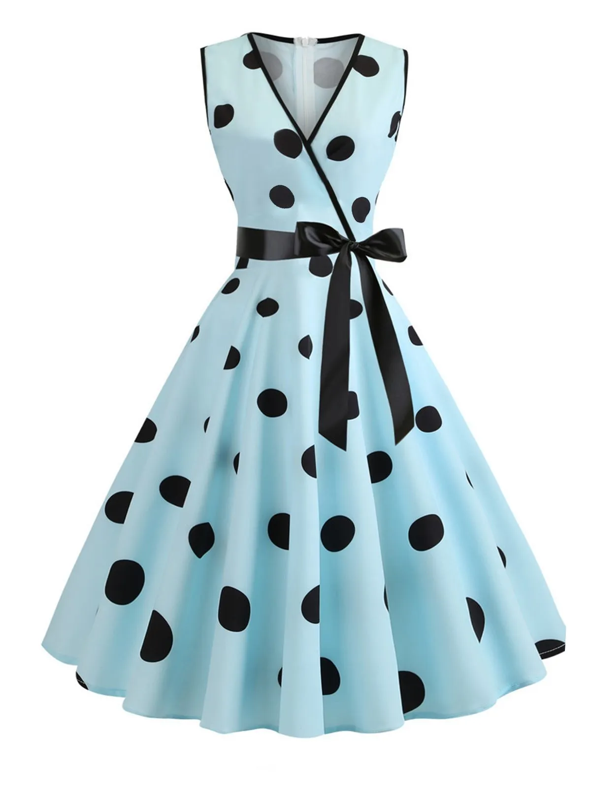 1950s Bow Polka Dot Swing Dress sold by Retro Stage product image thumbnail 2