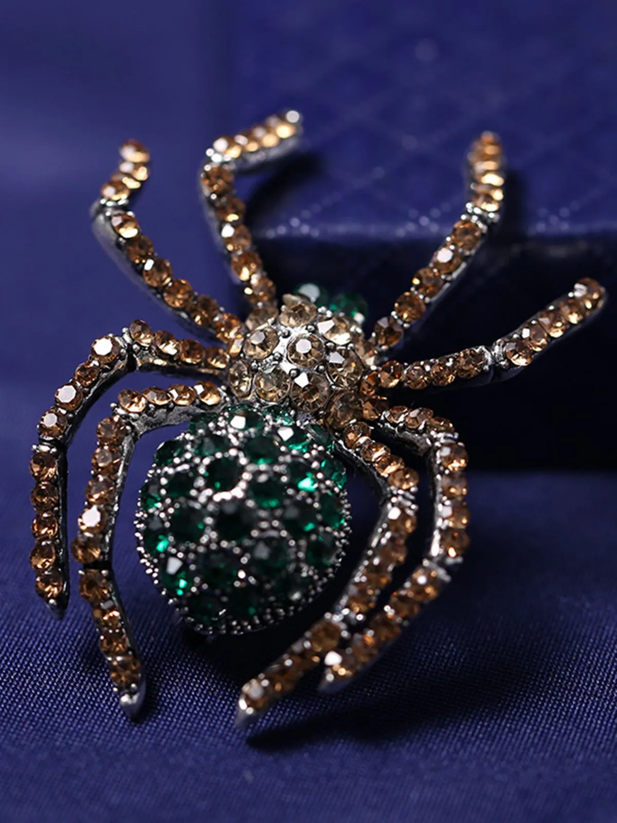 Retro Halloween Spider Rhinestone Brooch sold by Retro Stage product image thumbnail 4